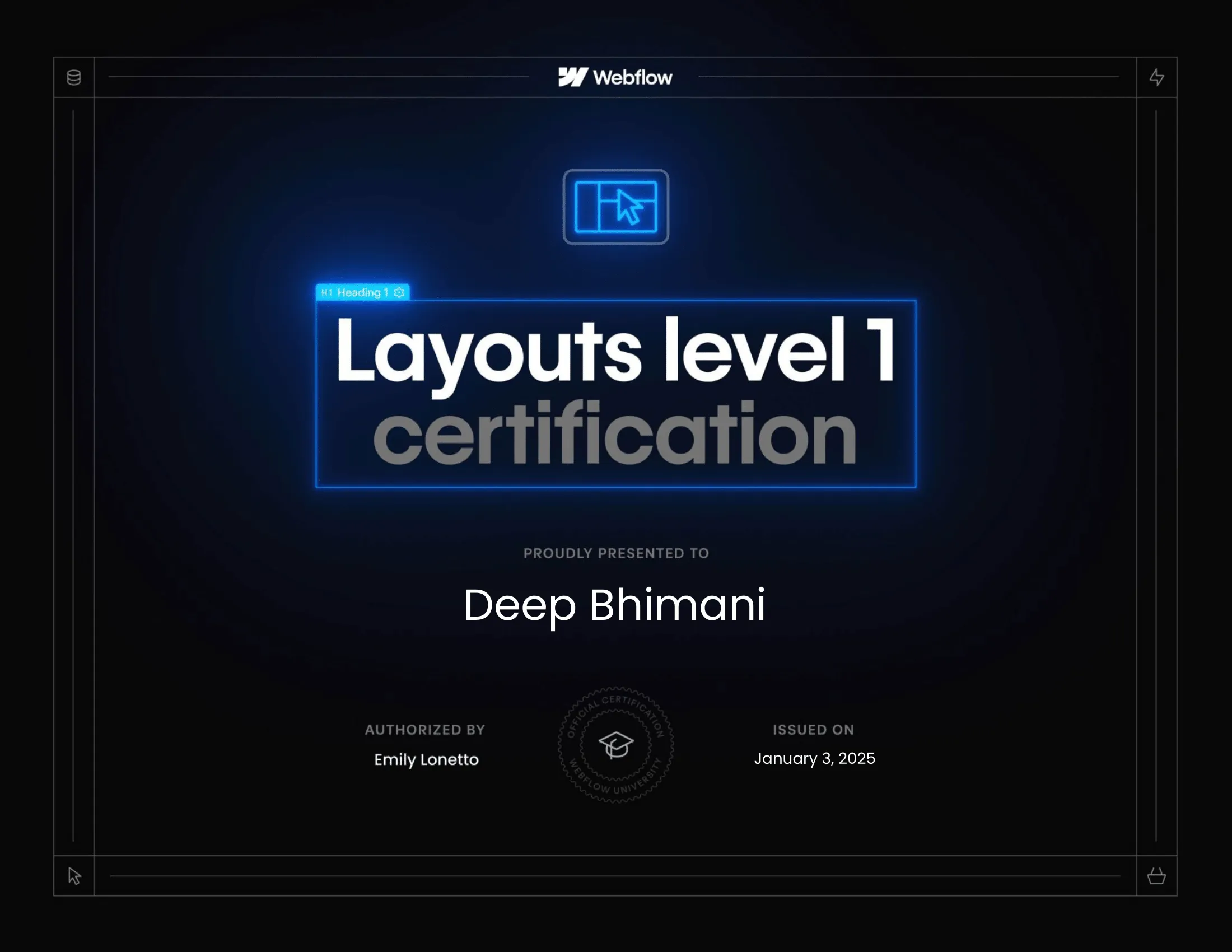 Deep Bhimani's Layout 1 Achievement