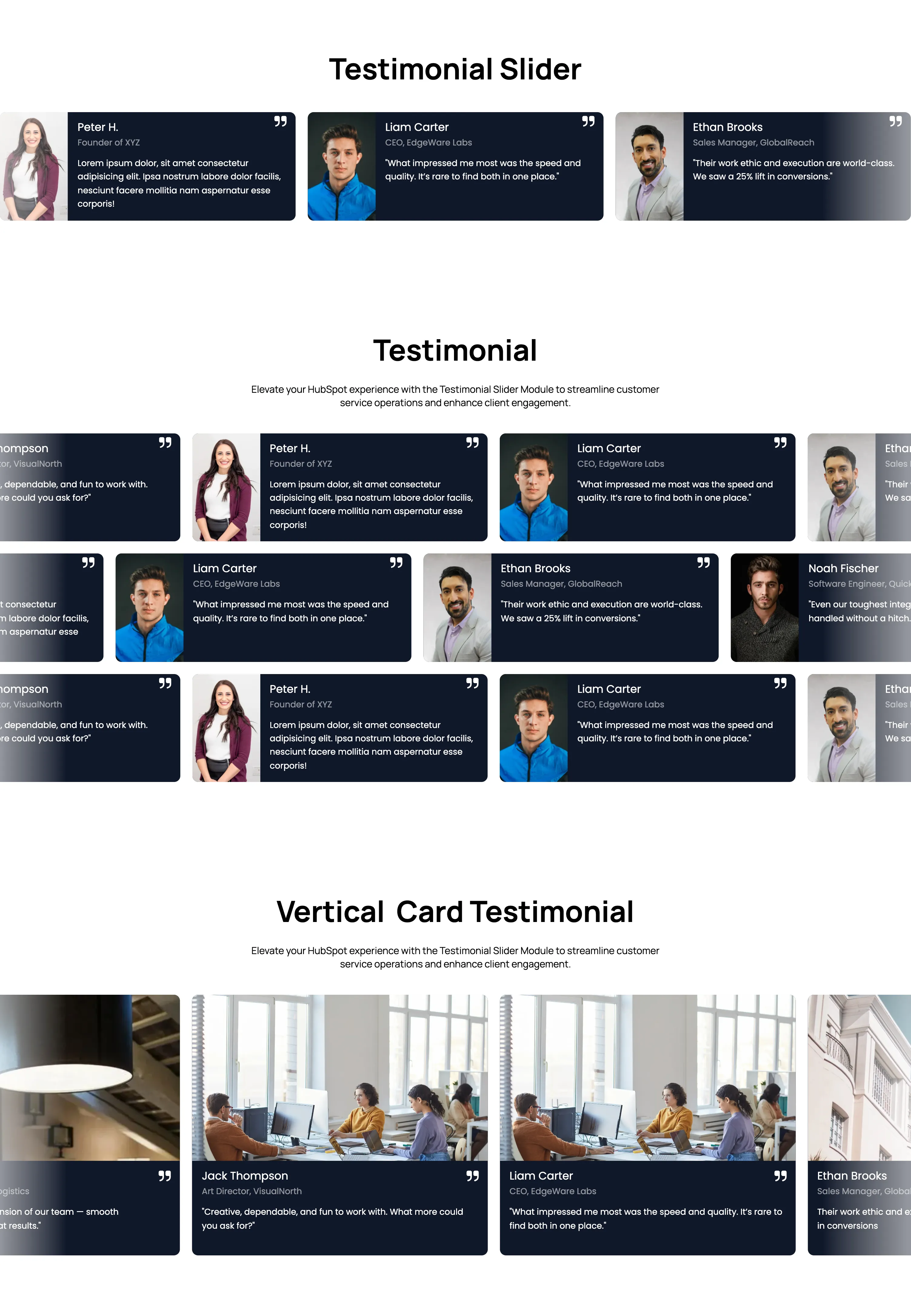 Flexible Testimonial Slider