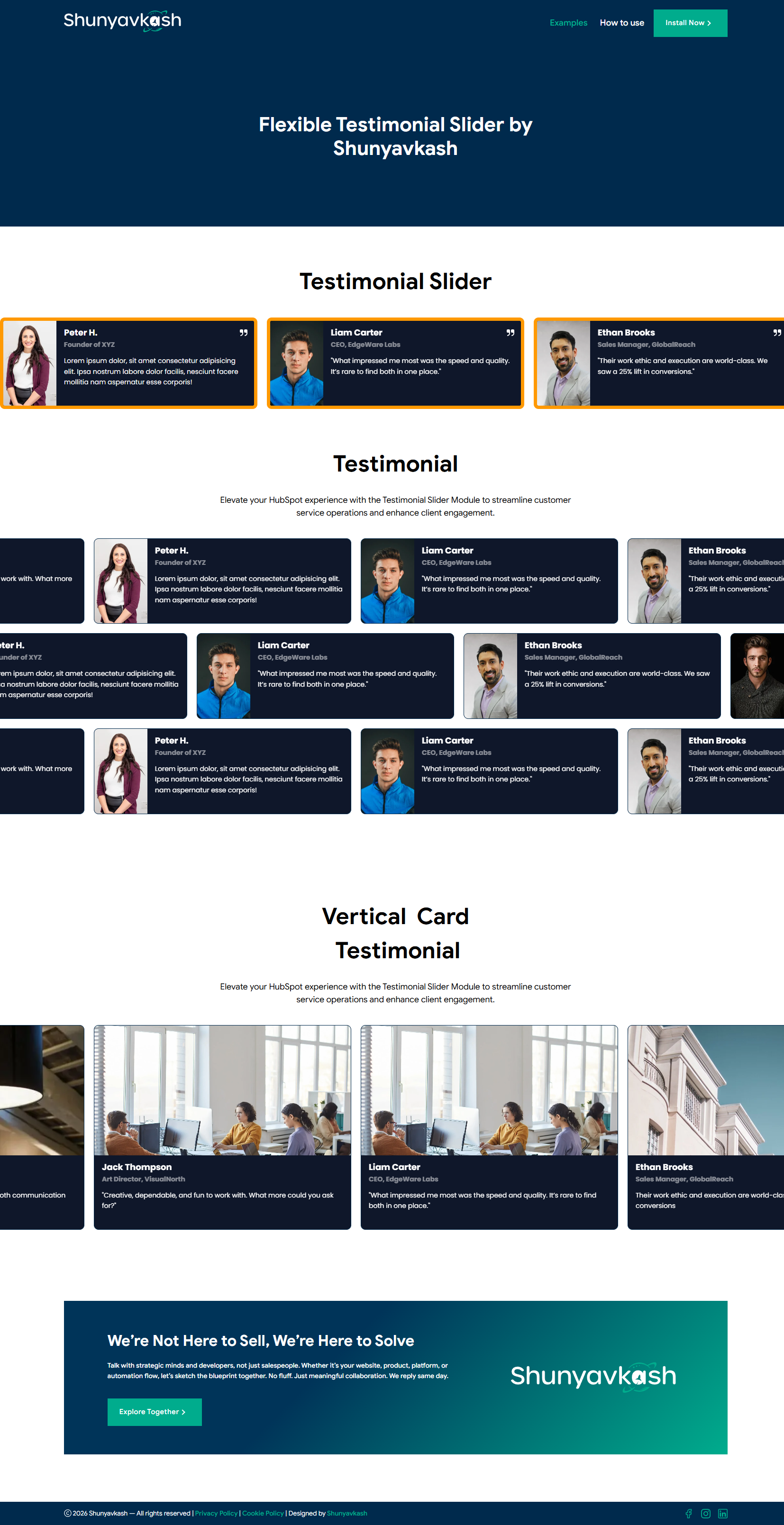 Flexible Testimonial Slider