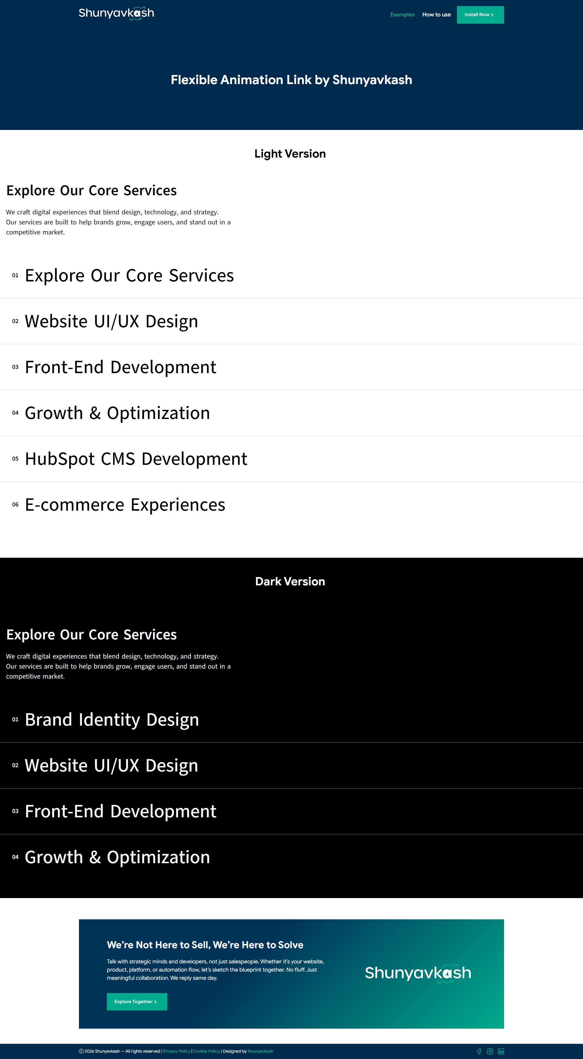 Flexible Animation Links