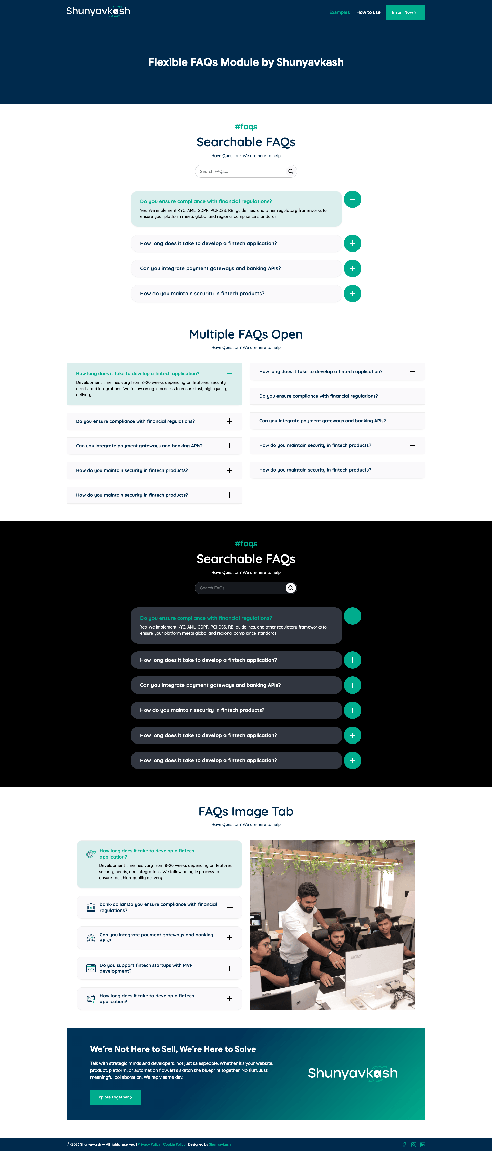 Flexible FAQs