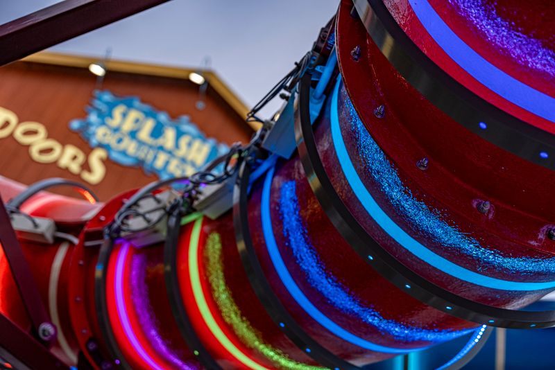Outside lights on slide