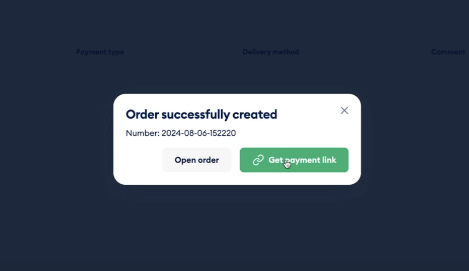 creating payment link in fortis
