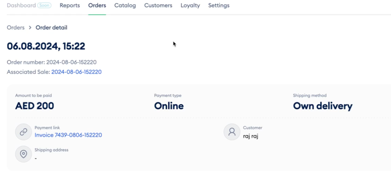 Order registration in Fortis