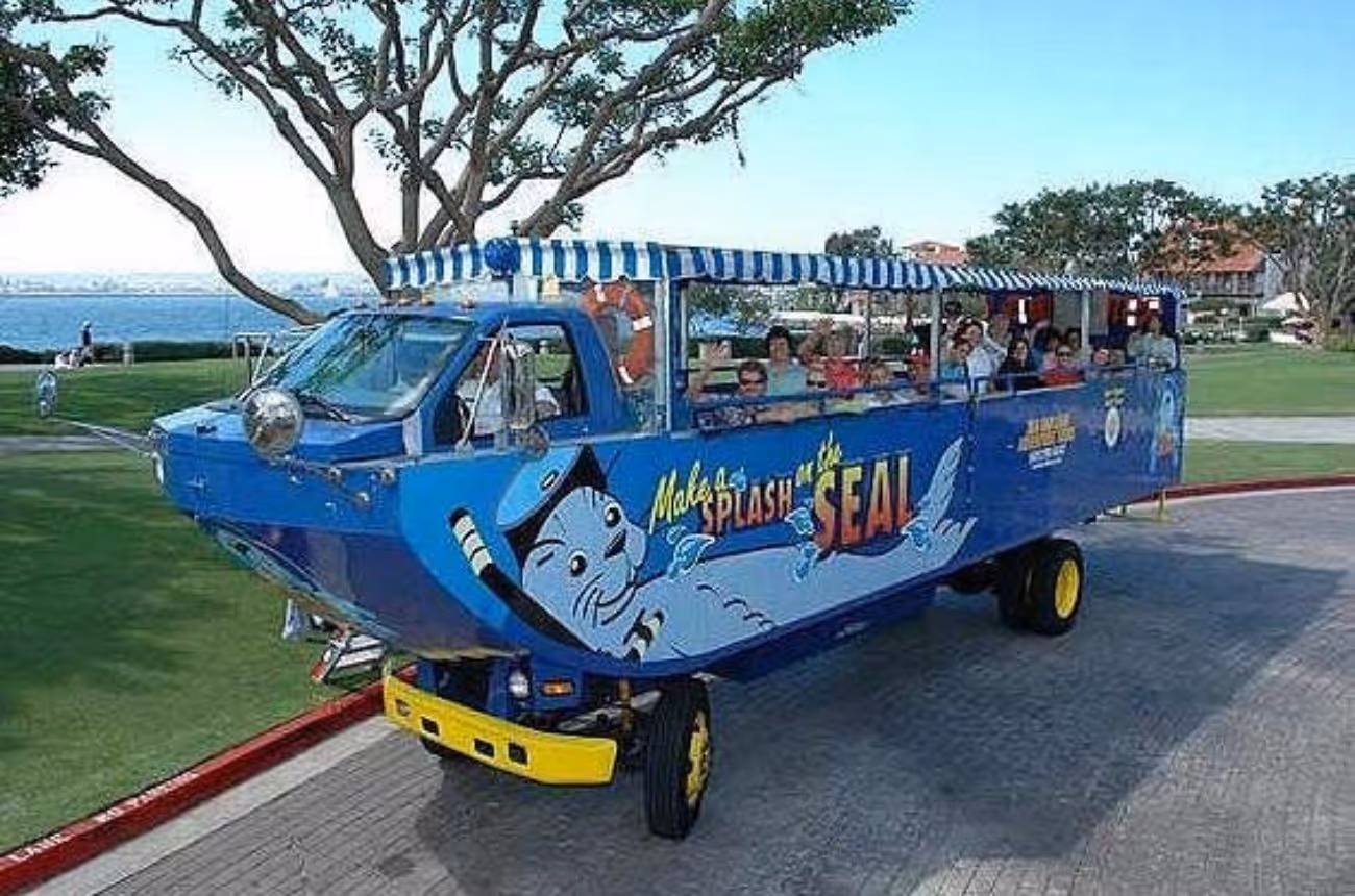 Experience San Diego's highlights on a 1 hour and 45-minute amphibious vehicle tour, exploring both the city's streets and the scenic waters of San Diego Bay.