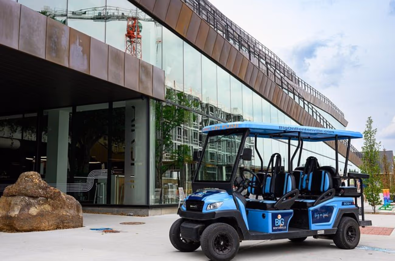 Experience Bentonville's charm on a private golf cart tour, exploring its rich history, vibrant art scene, and local landmarks with a knowledgeable guide.
