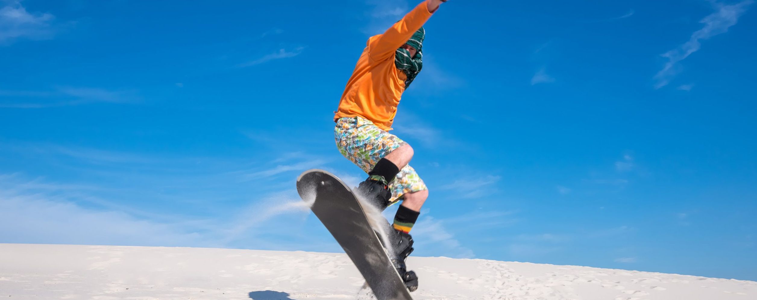 Sandboarding at Monahans Sandhills