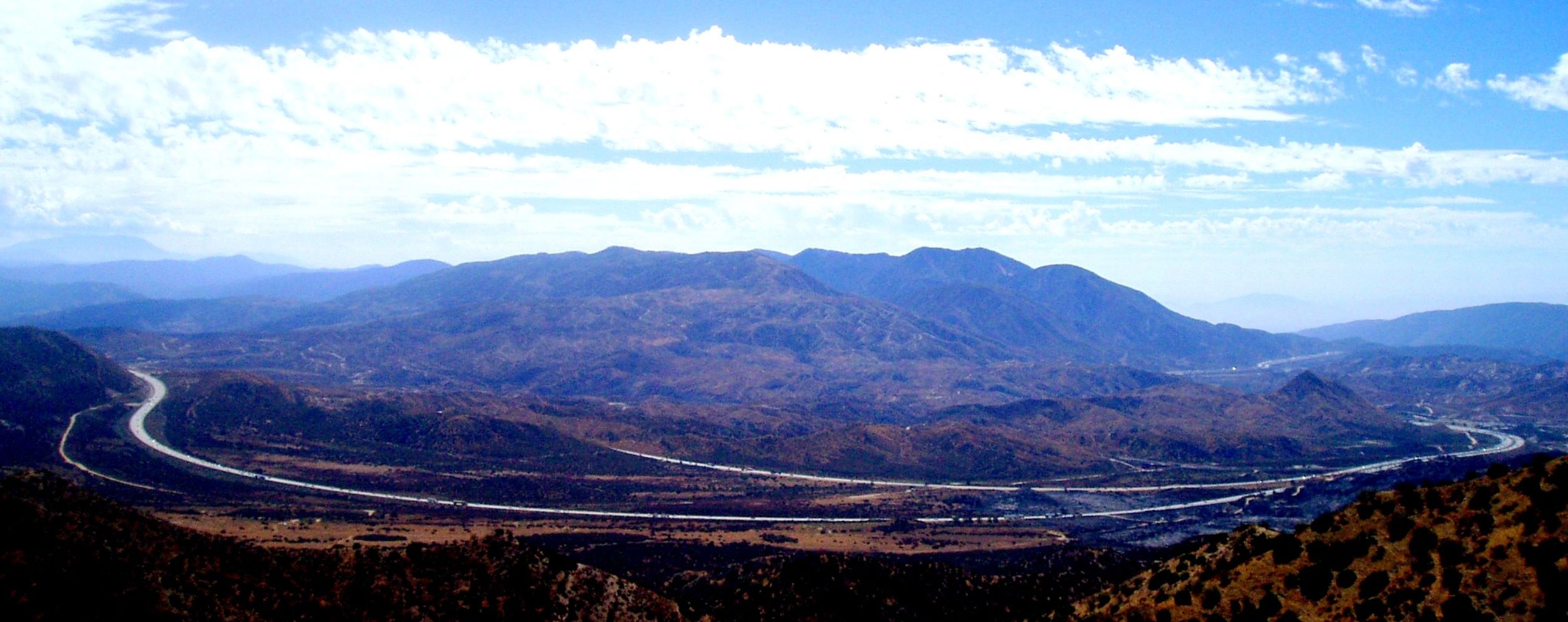 Cajon Pass descent into Southern
  California (driving experience)