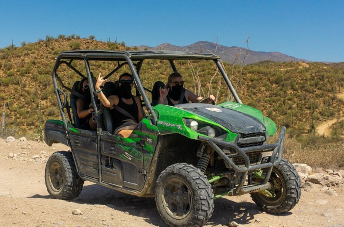 Embark on an exhilarating off-road journey through the Sonoran Desert in a Kawasaki Teryx UTV, exploring the Bradshaw Mountains and Aqua Fria River while discovering the area's distinctive wildlife and history with expert guidance.
