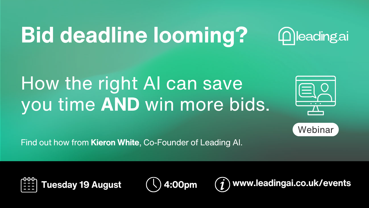 Bid deadline looming? How the right AI can save you.