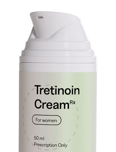 Raven Health tretinoin cream pump bottle for women, 50 mL prescription-only skincare product.