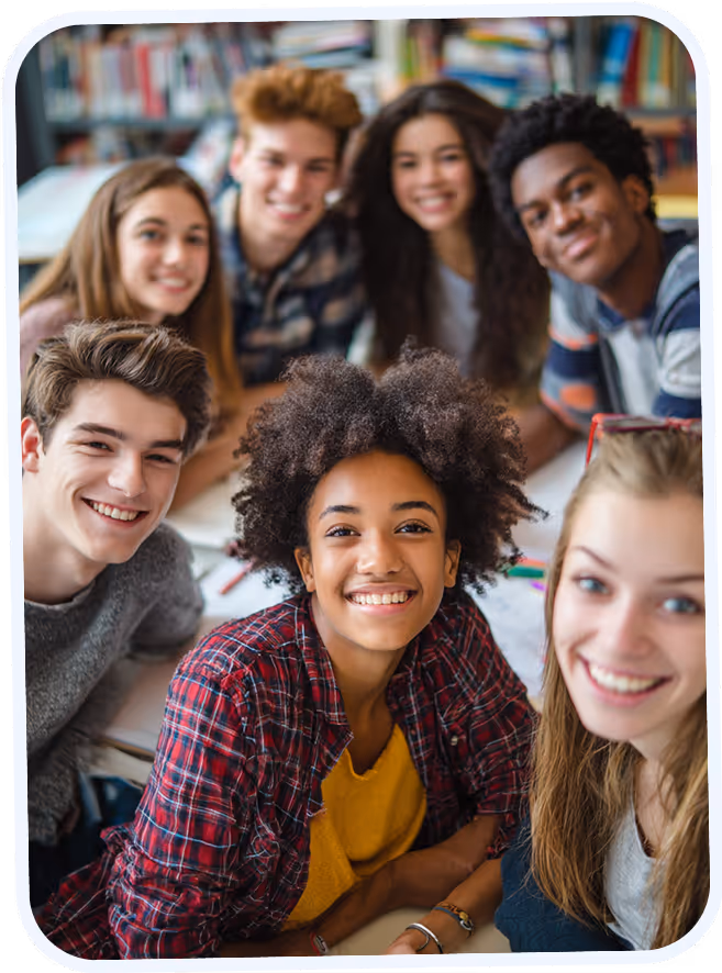 A group of students in a study group.