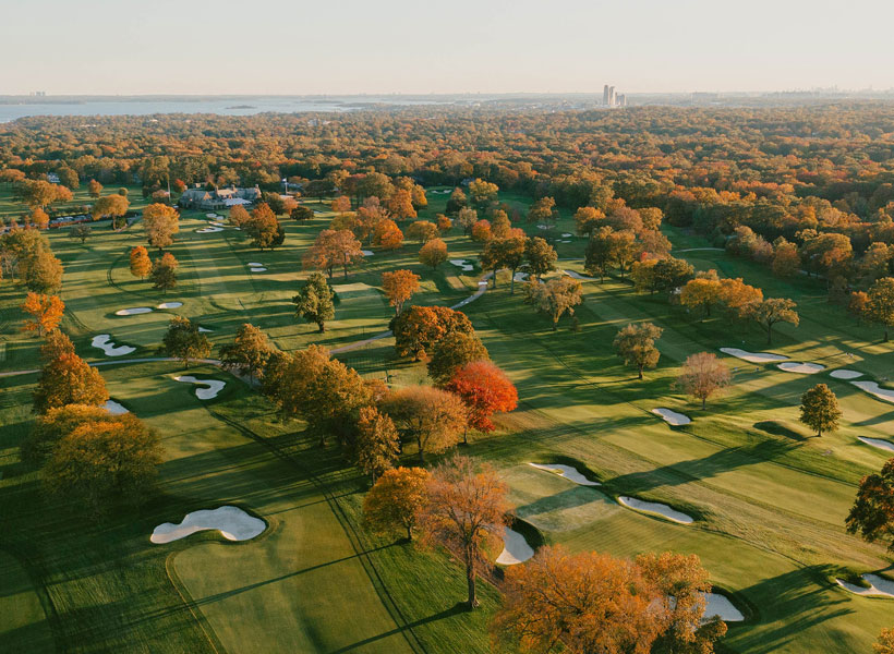Aerial view of Winged Foot