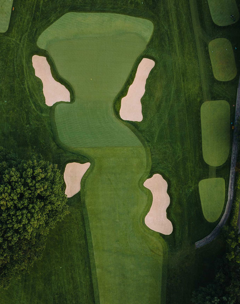 Above the fourth hole at Oak Hill