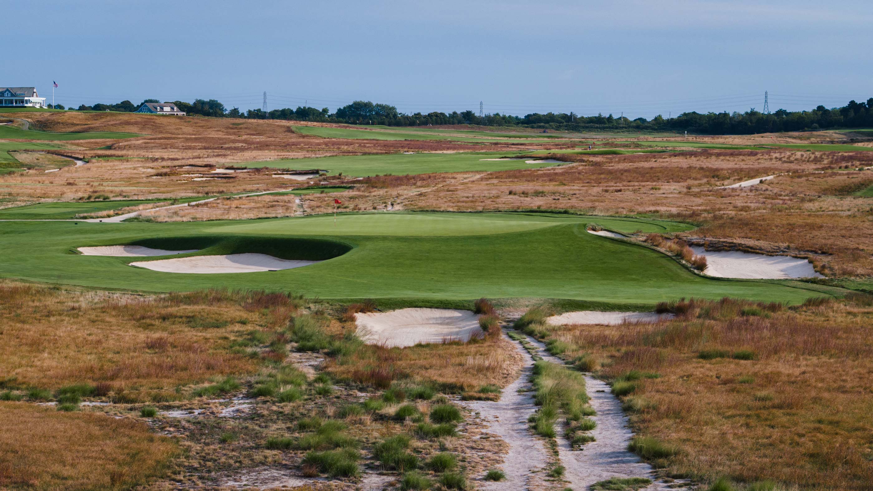 The seventh tee shot at Shinnecock Hills (Fried Egg Golf)