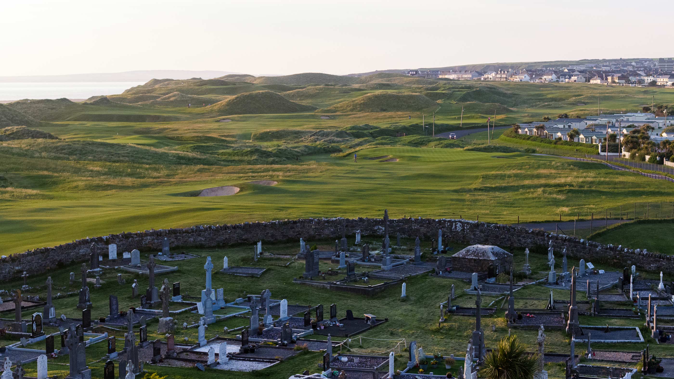 Graveyard along the first at Ballybunion Old (Fried Egg Golf)