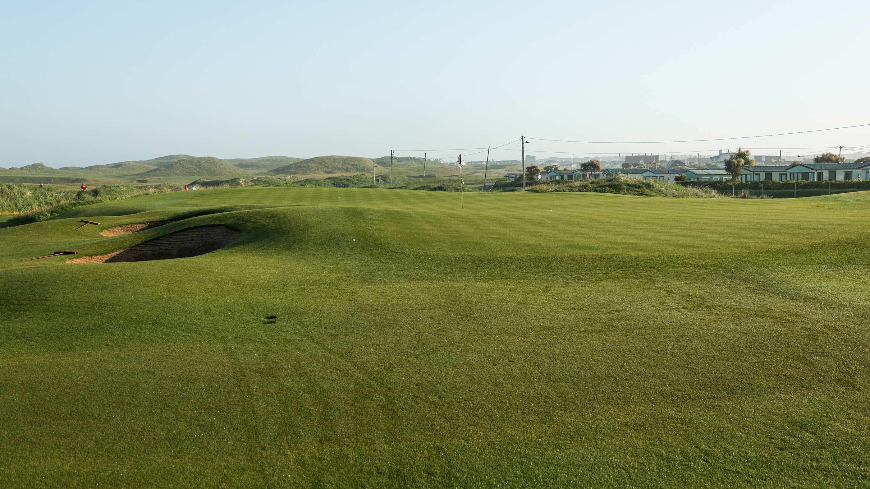 Front left of the first green at Ballybunion Old (Fried Egg Golf)