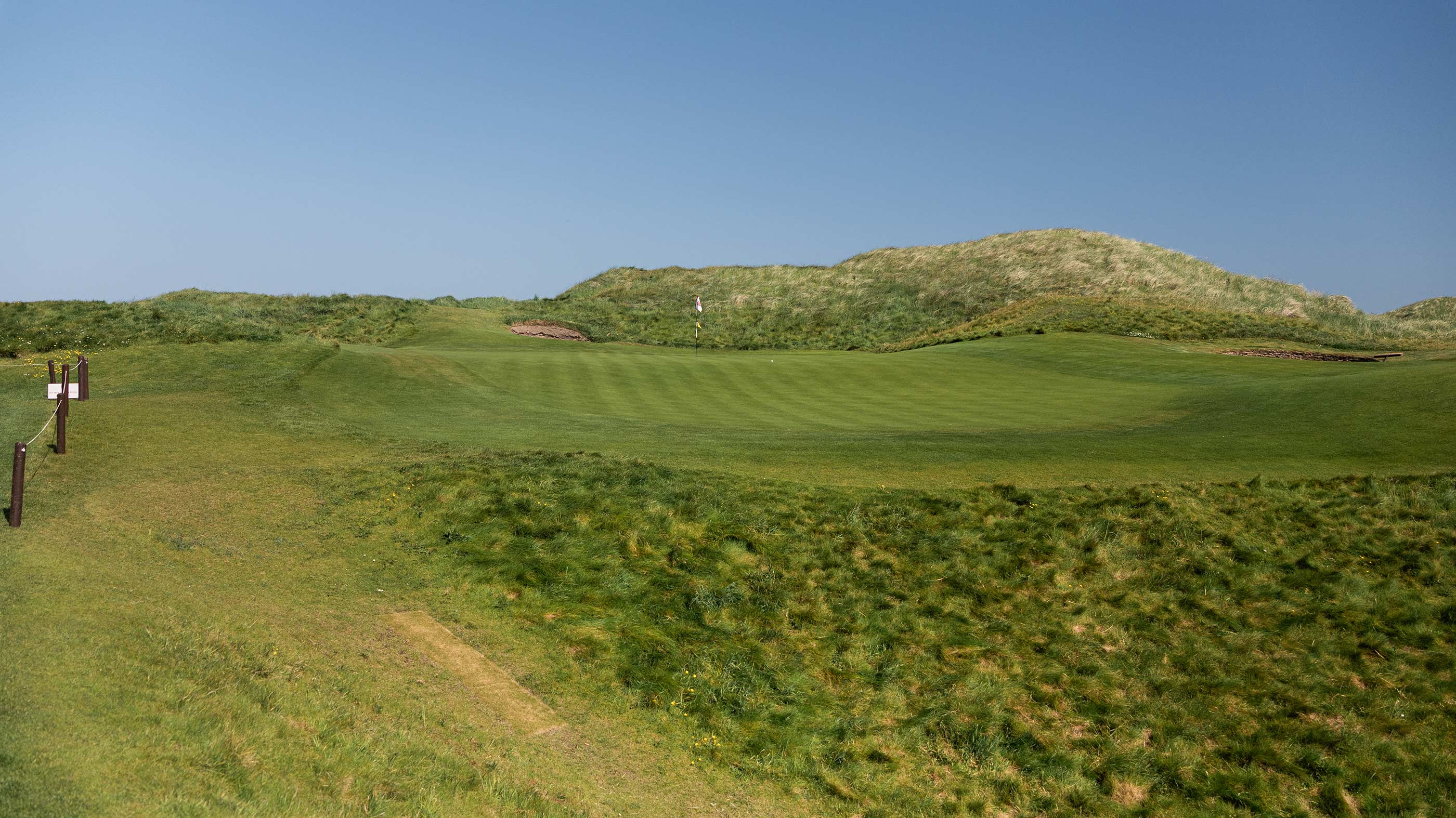 Front of the 15th green at Ballybunion Old (Fried Egg Golf)