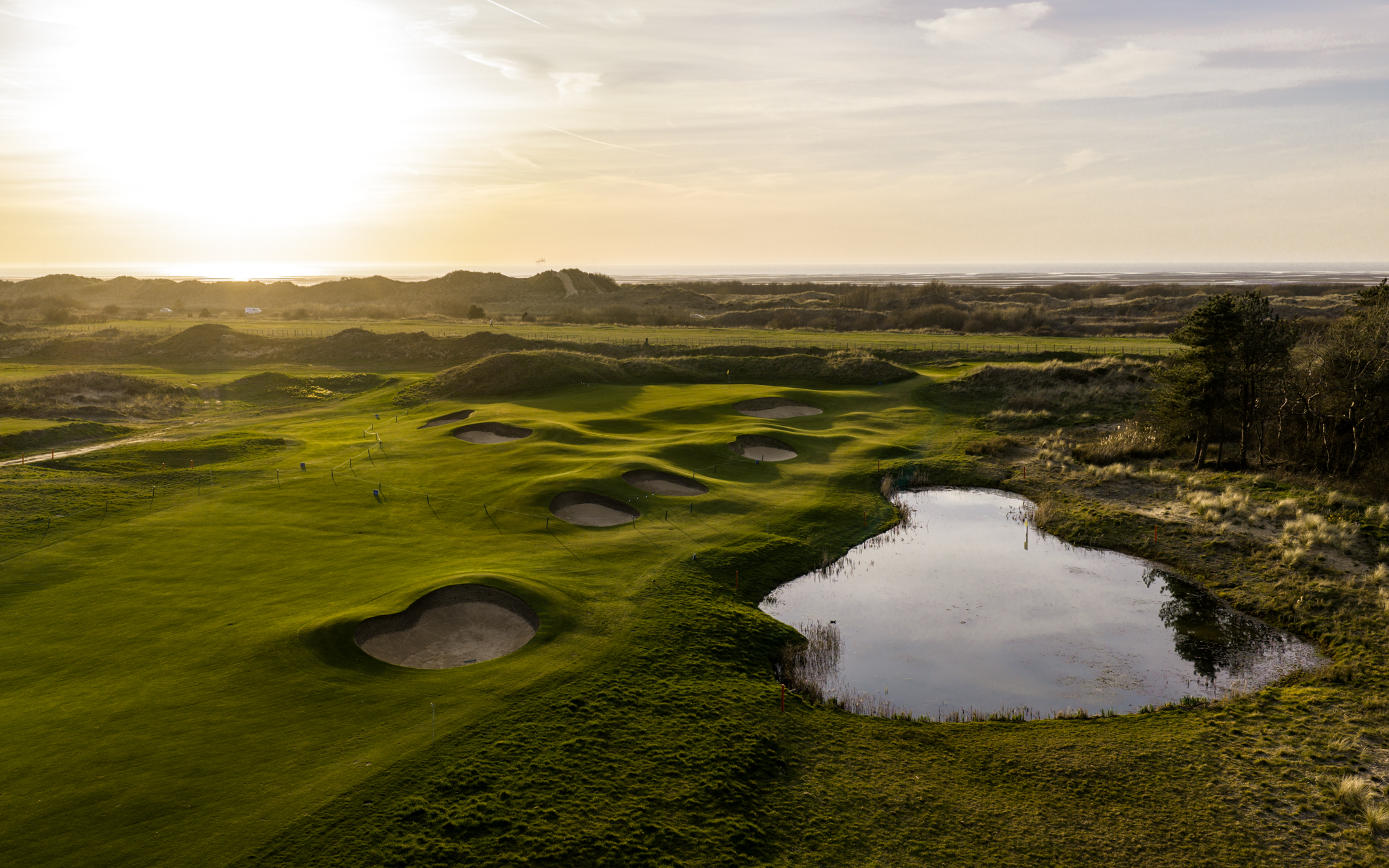 Pond on the fifth hole at Royal Birkdale (Cookie Jar Golf)