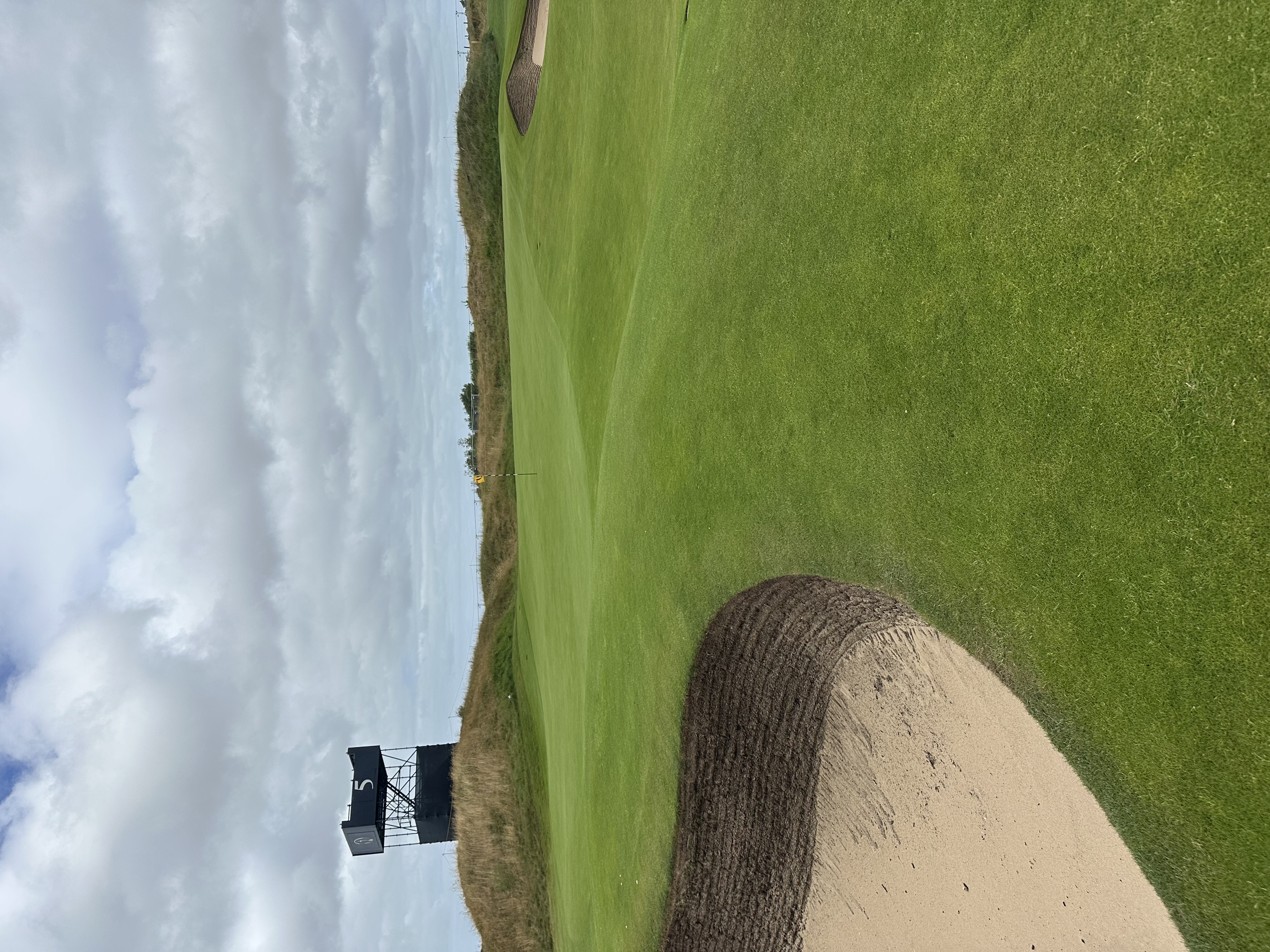 Bunker guarding the fifth green at Royal Birkdale (Fried Egg Golf)