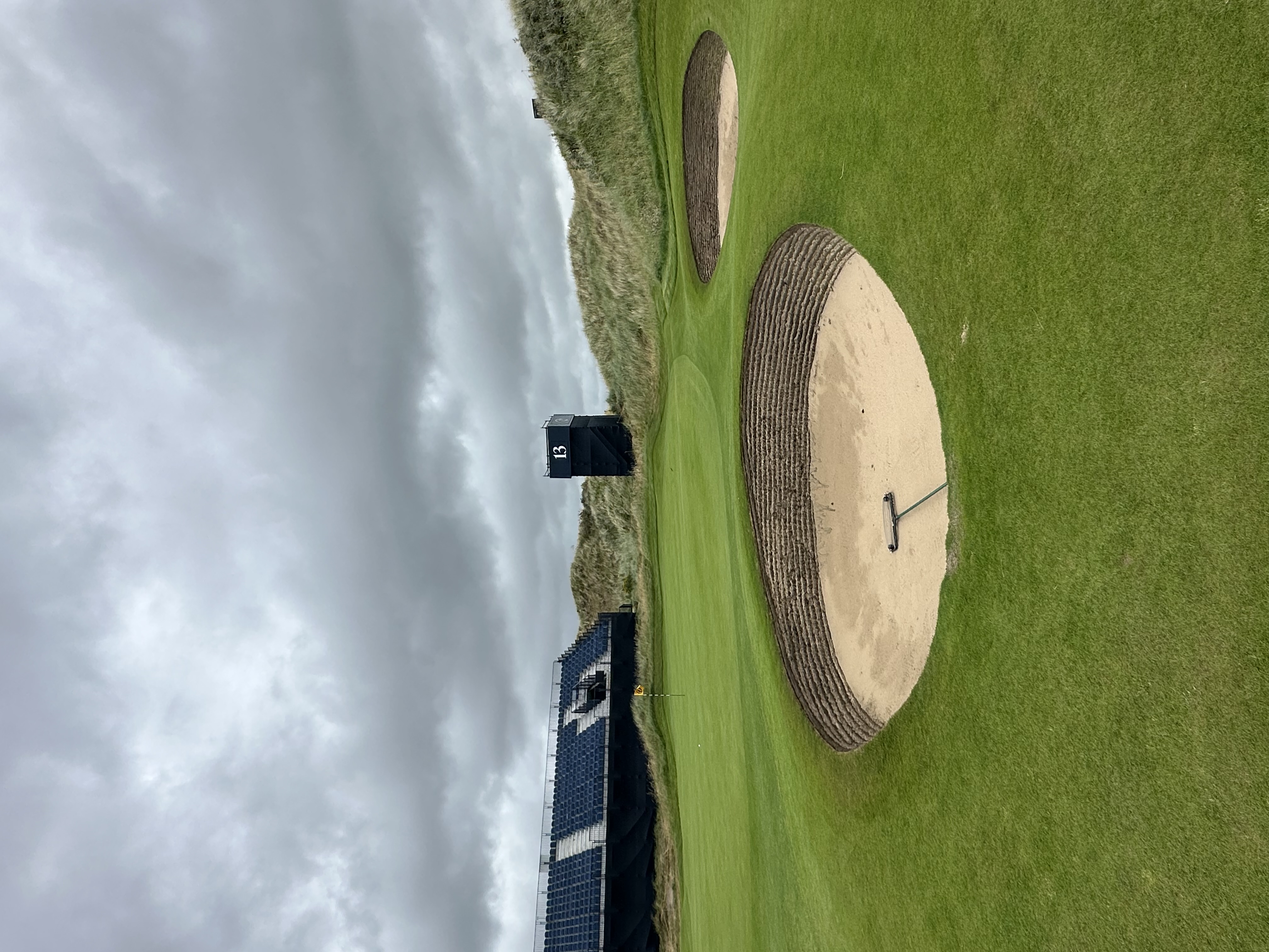 Greenside bunkers on the 13th hole at Royal Birkdale (Fried Egg Golf)