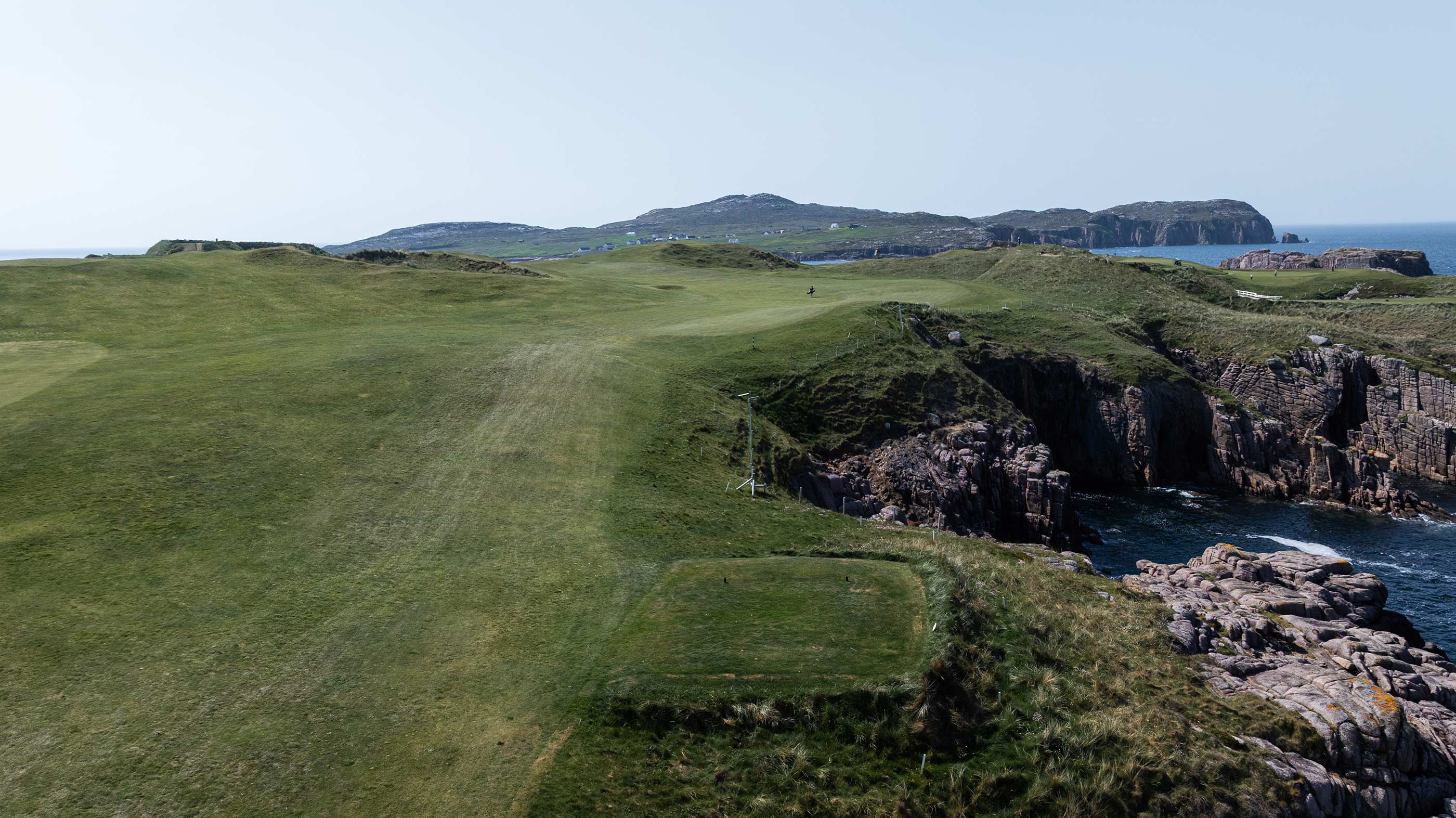 The fourth tee shot at Cruit Island (Fried Egg Golf)