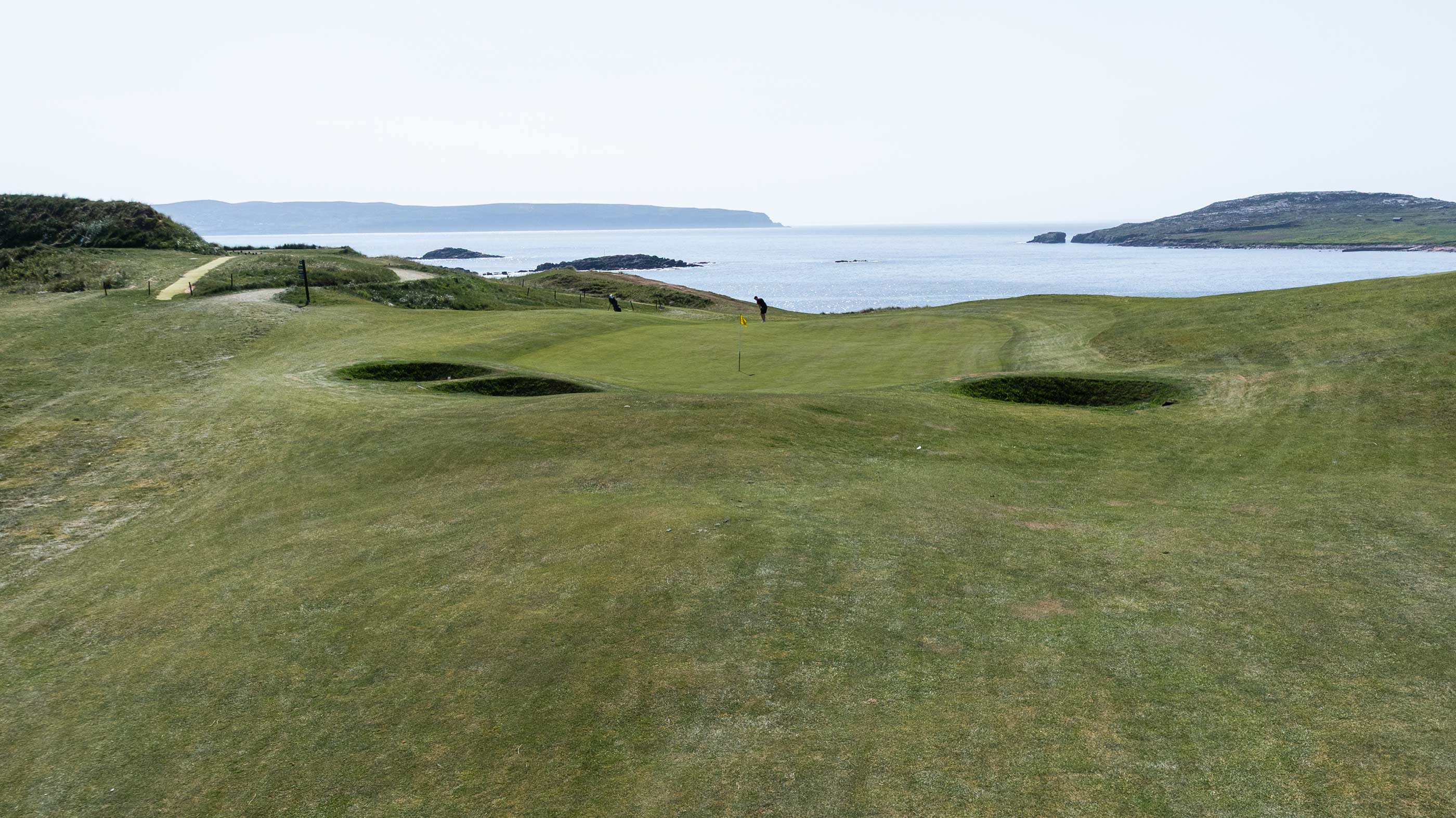 Front of the fourth green at Cruit Island (Fried Egg Golf)