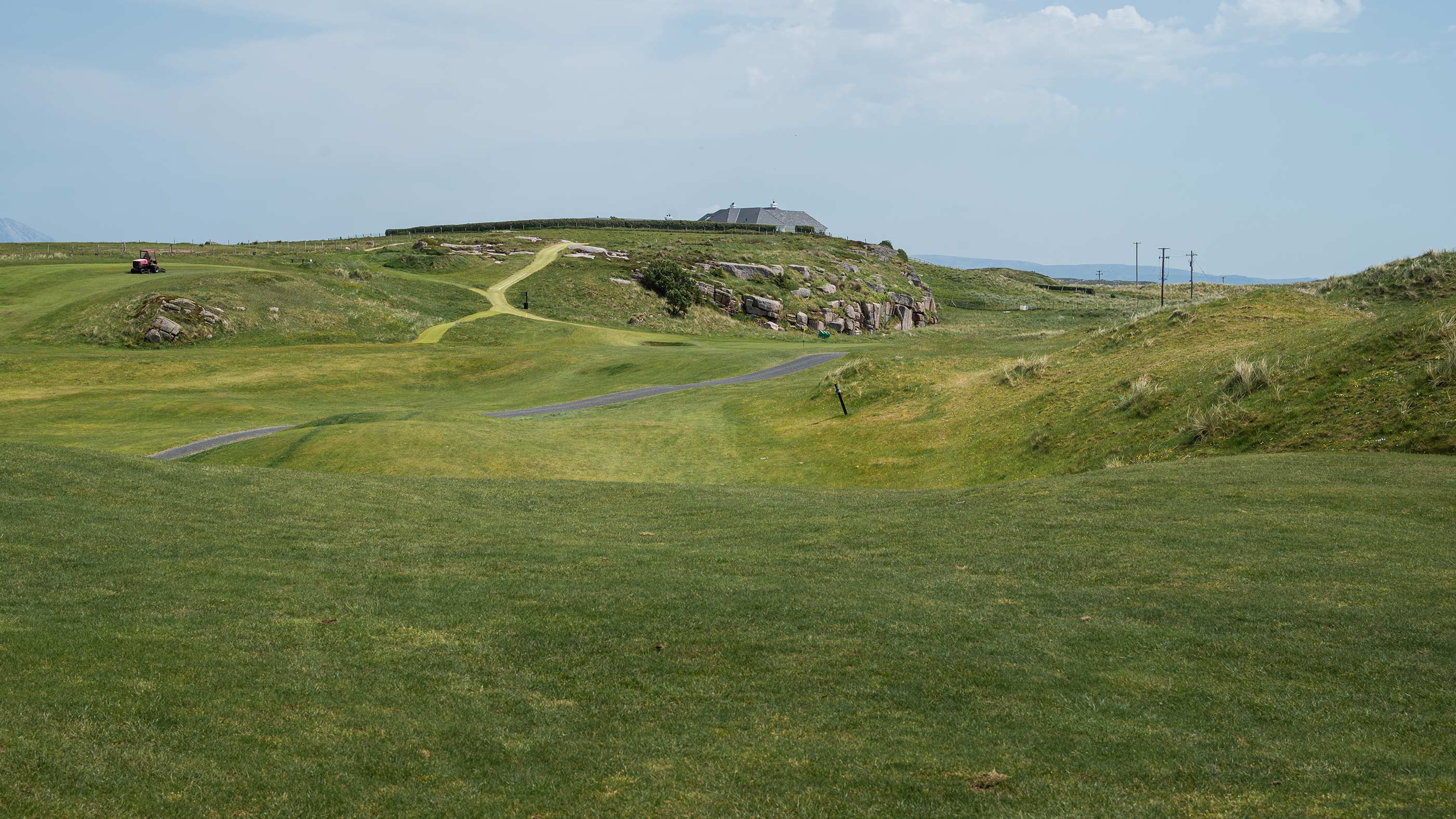 Ground view from the first fairway at Cruit Island (Fried Egg Golf)