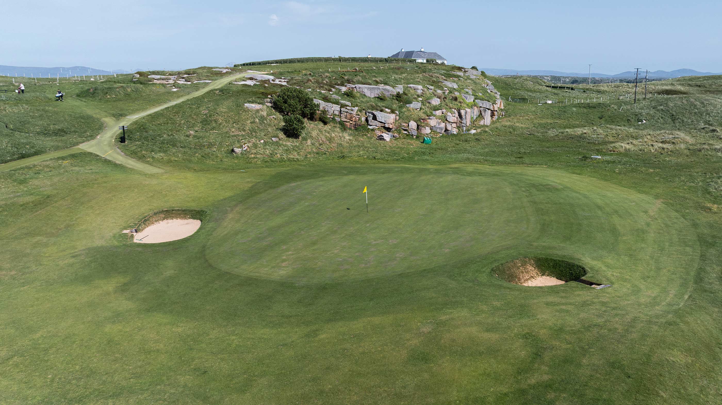Front of the first green at Cruit Island (Fried Egg Golf)