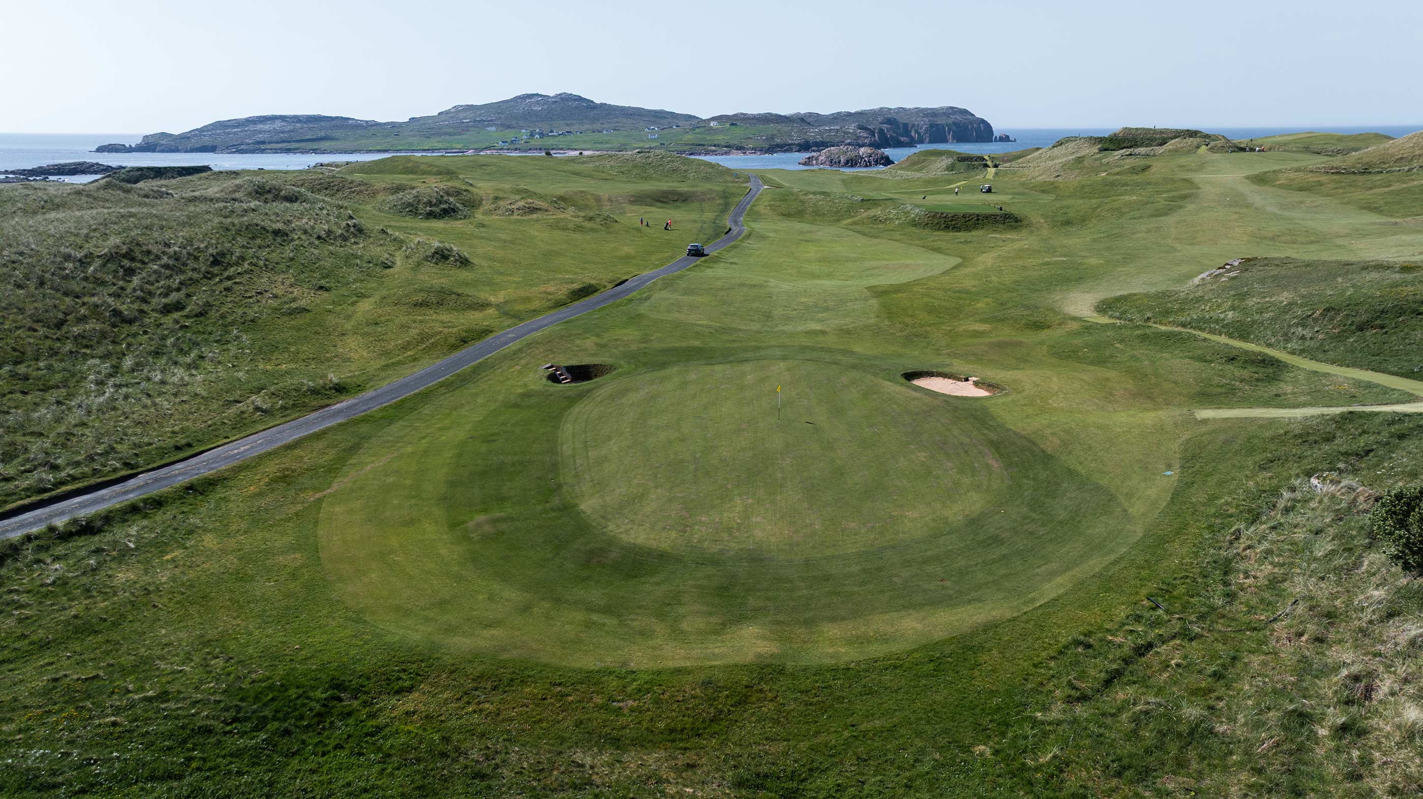 Back of the first green at Cruit Island (Fried Egg Golf)
