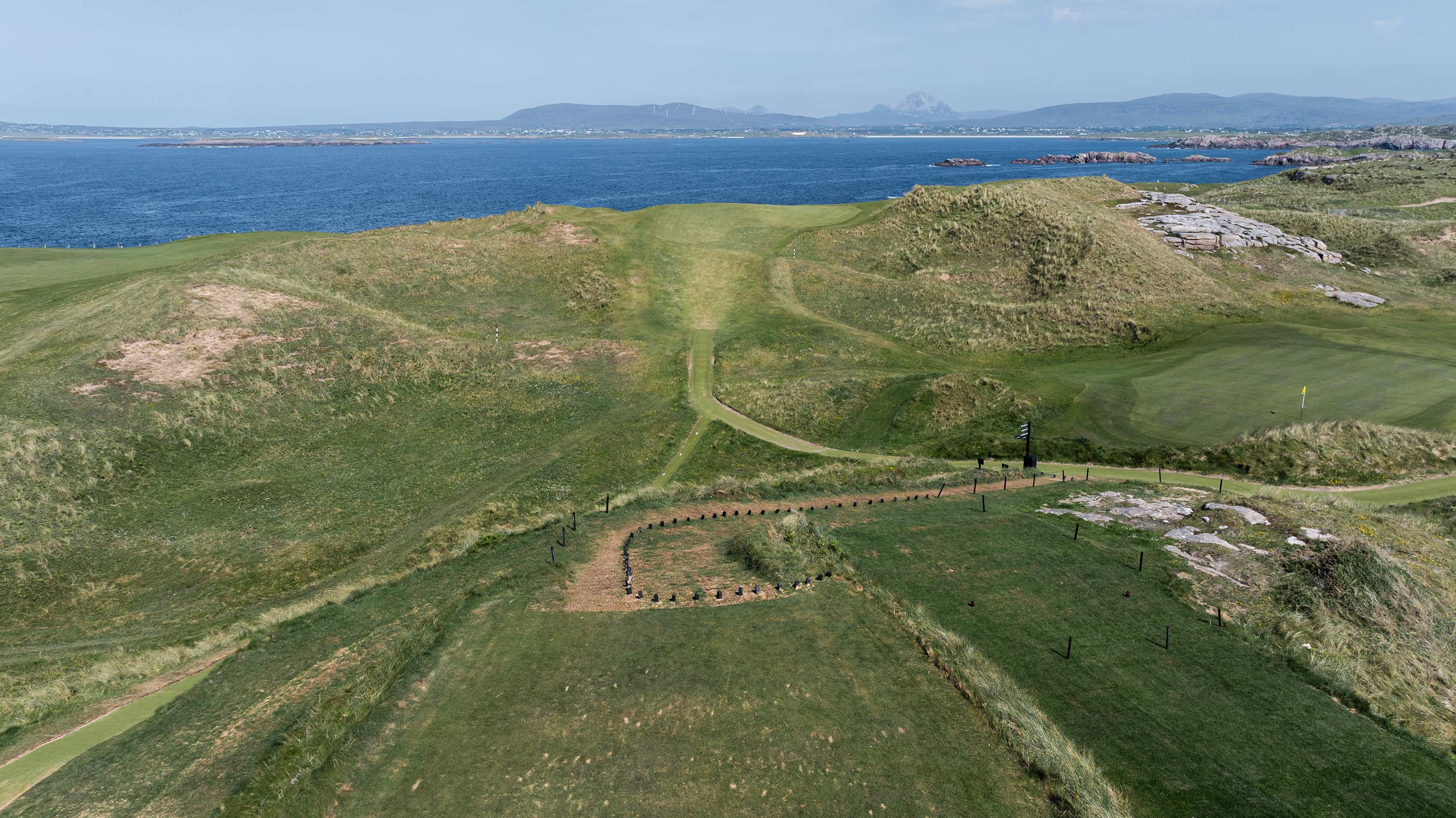 The third tee shot at Cruit Island (Fried Egg Golf)