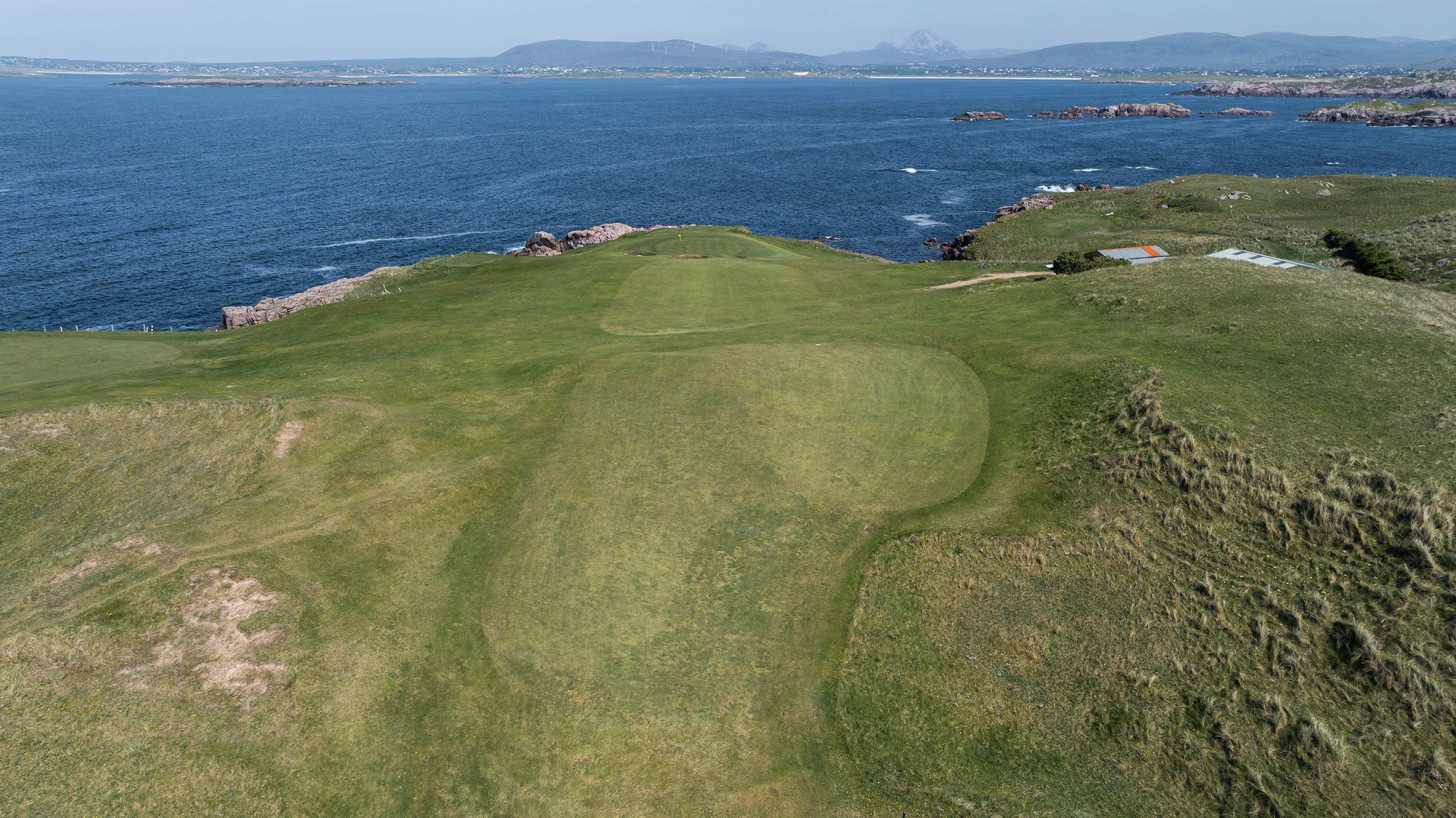 Approach to the third green at Cruit Island (Fried Egg Golf)
