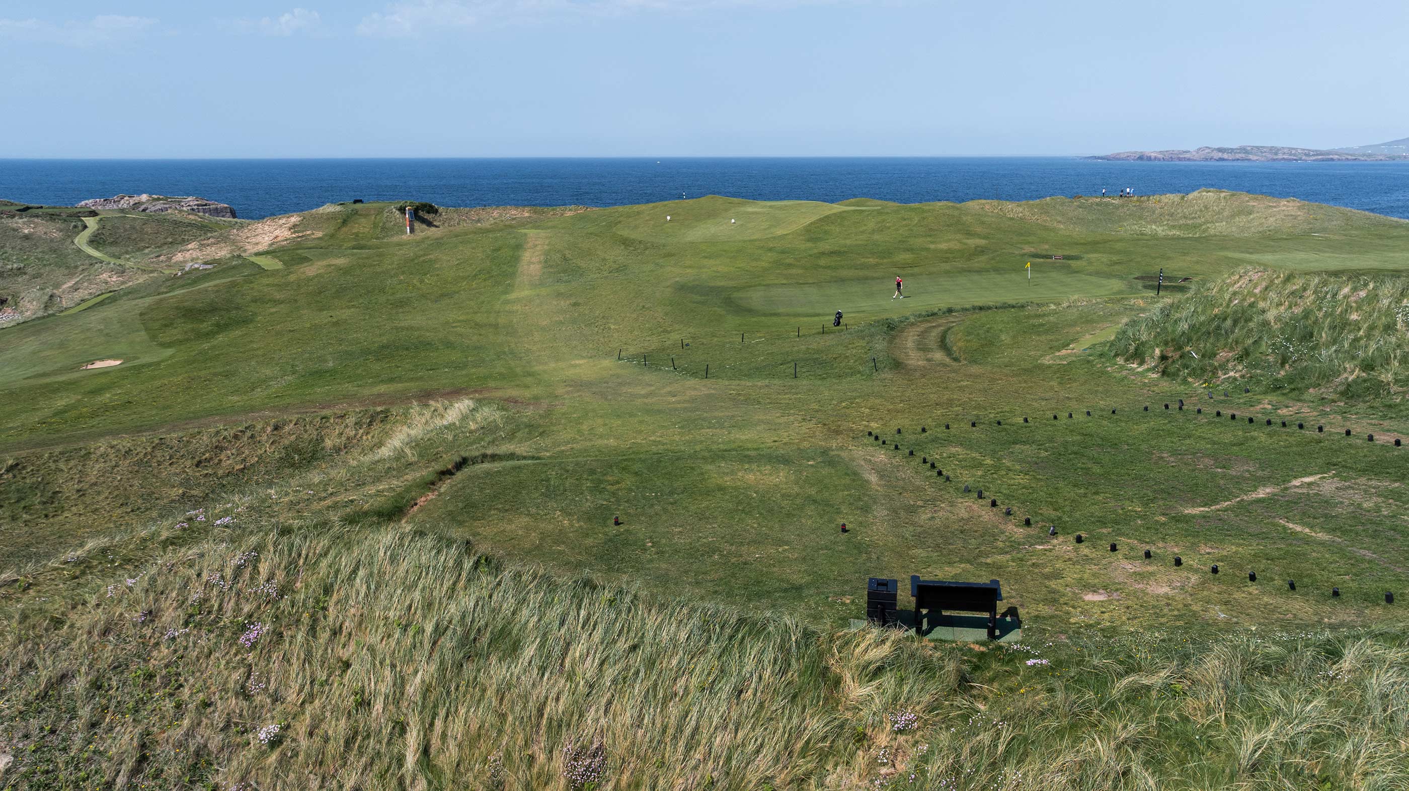 The fifth tee shot at Cruit Island (Fried Egg Golf)