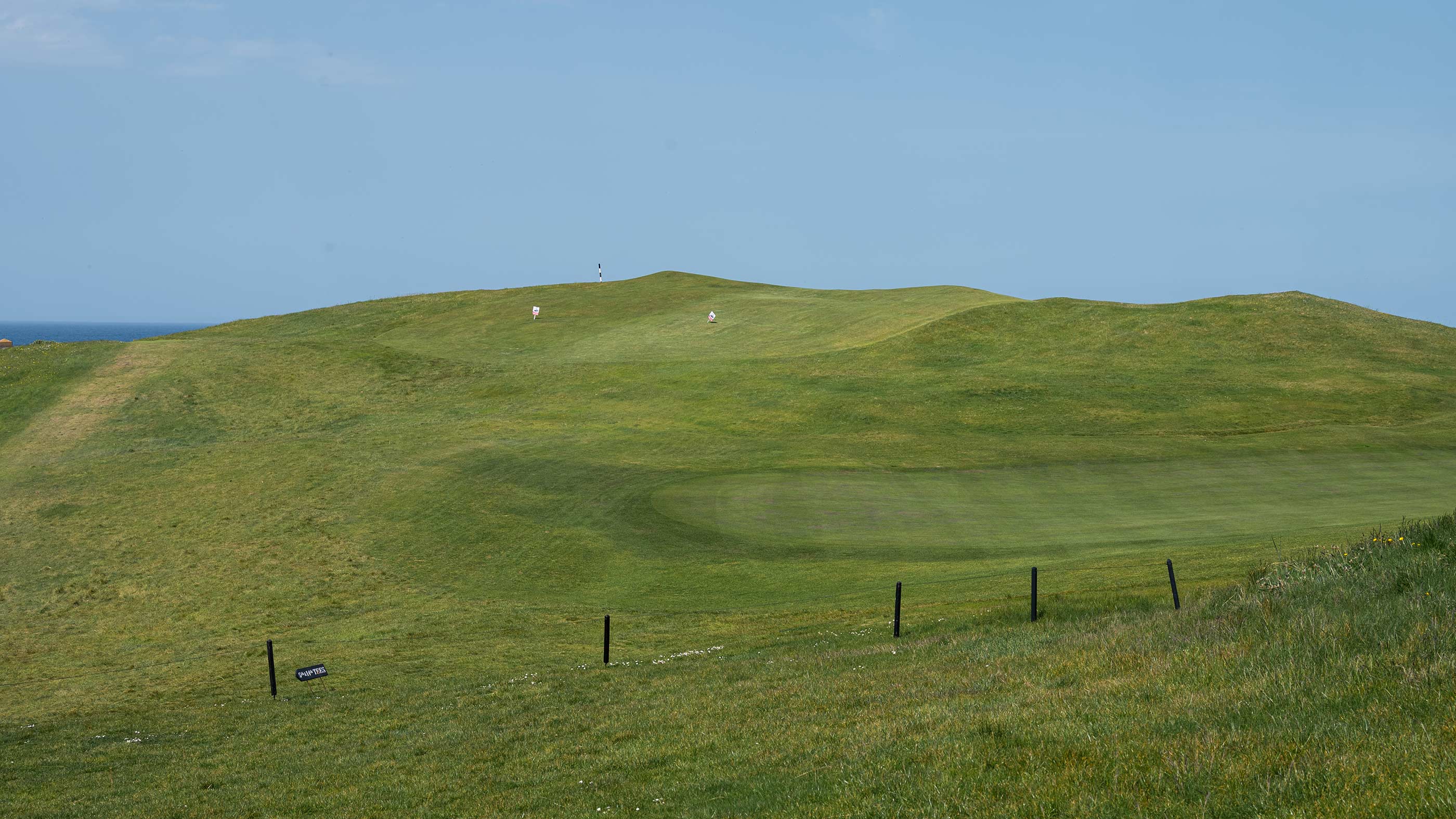 Zoomed-in view from the fifth tee at Cruit Island (Fried Egg Golf)
