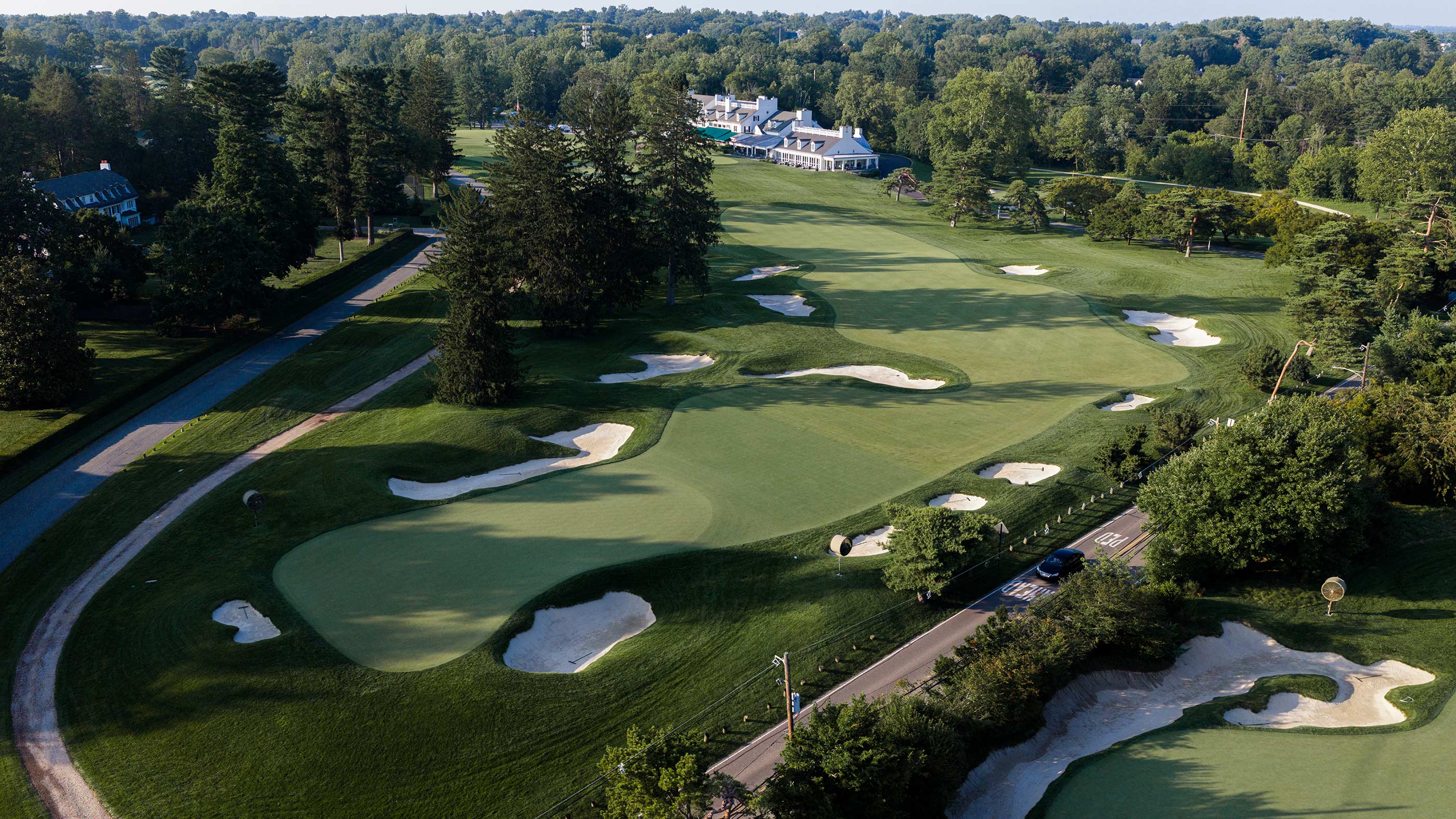 Behind the first green at Merion East (Fried Egg Golf)