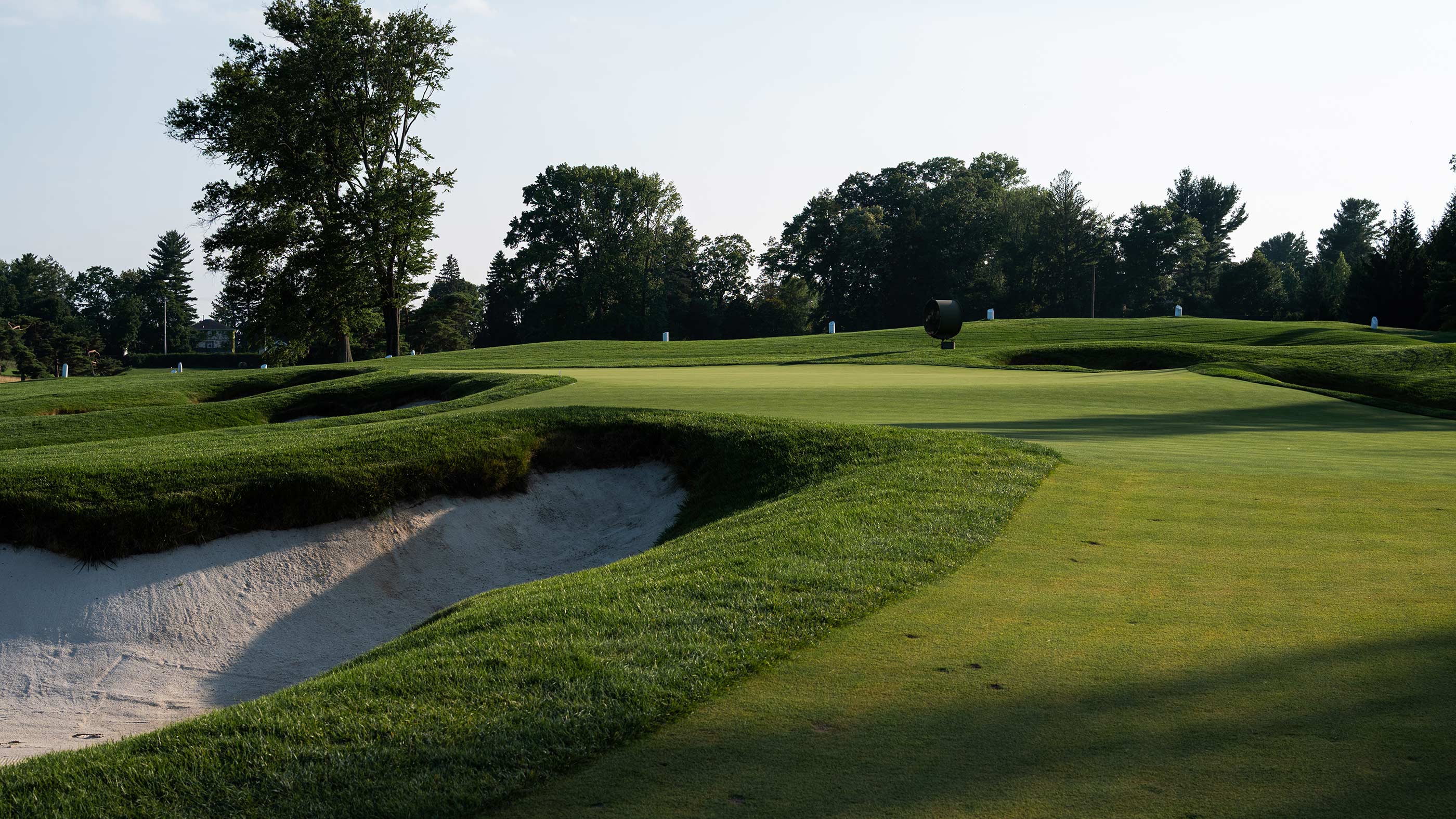 Front of the second green at Merion East (Fried Egg Golf)