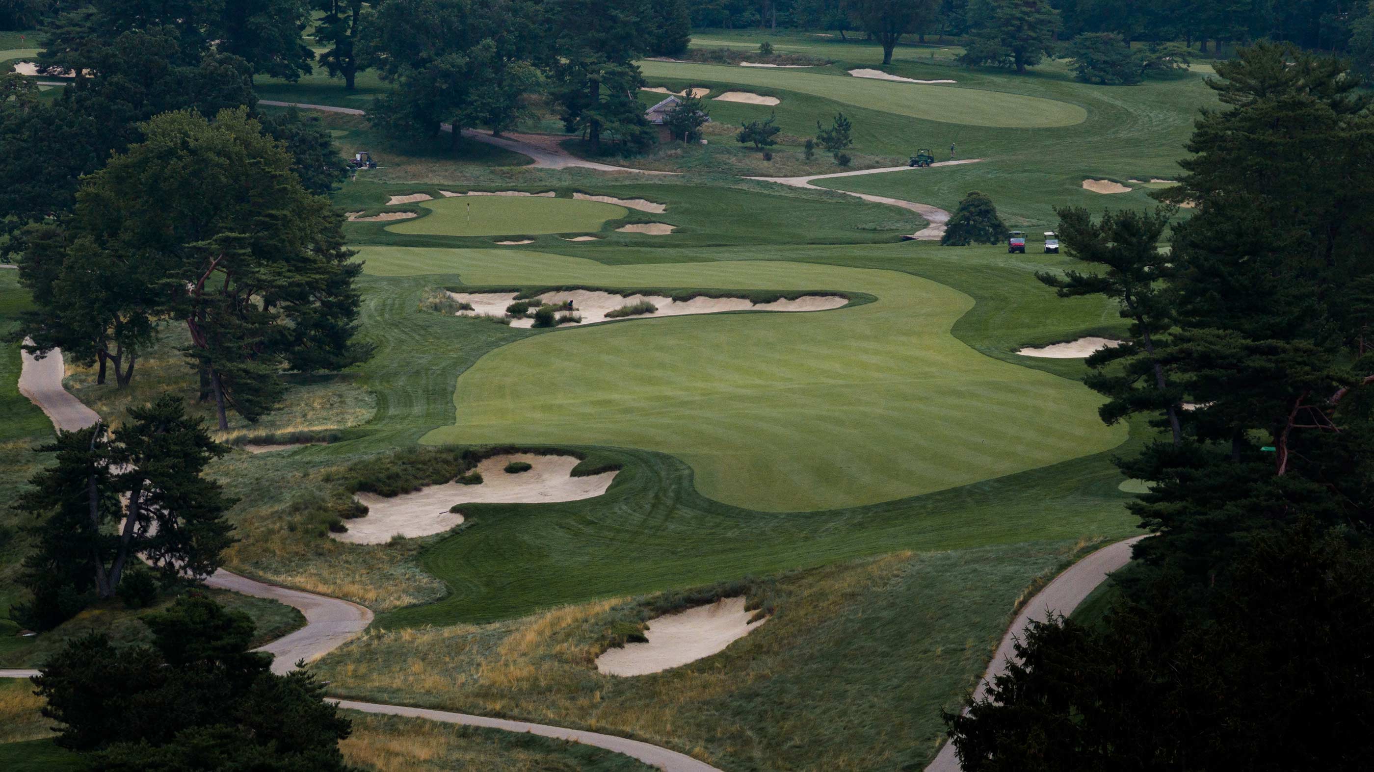The fourth hole at Merion East (Fried Egg Golf)