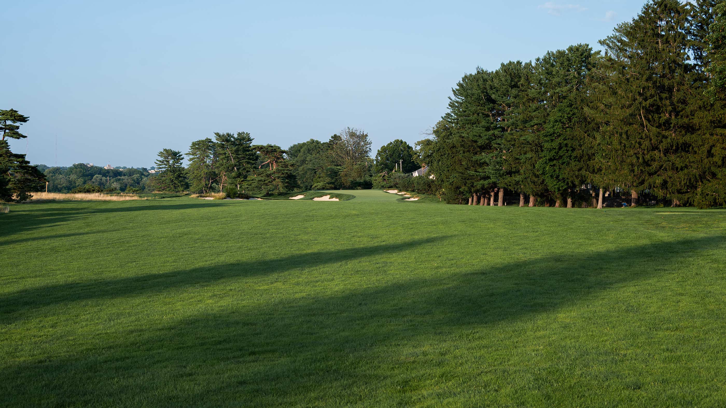 The seventh tee shot at Merion East (Fried Egg Golf)