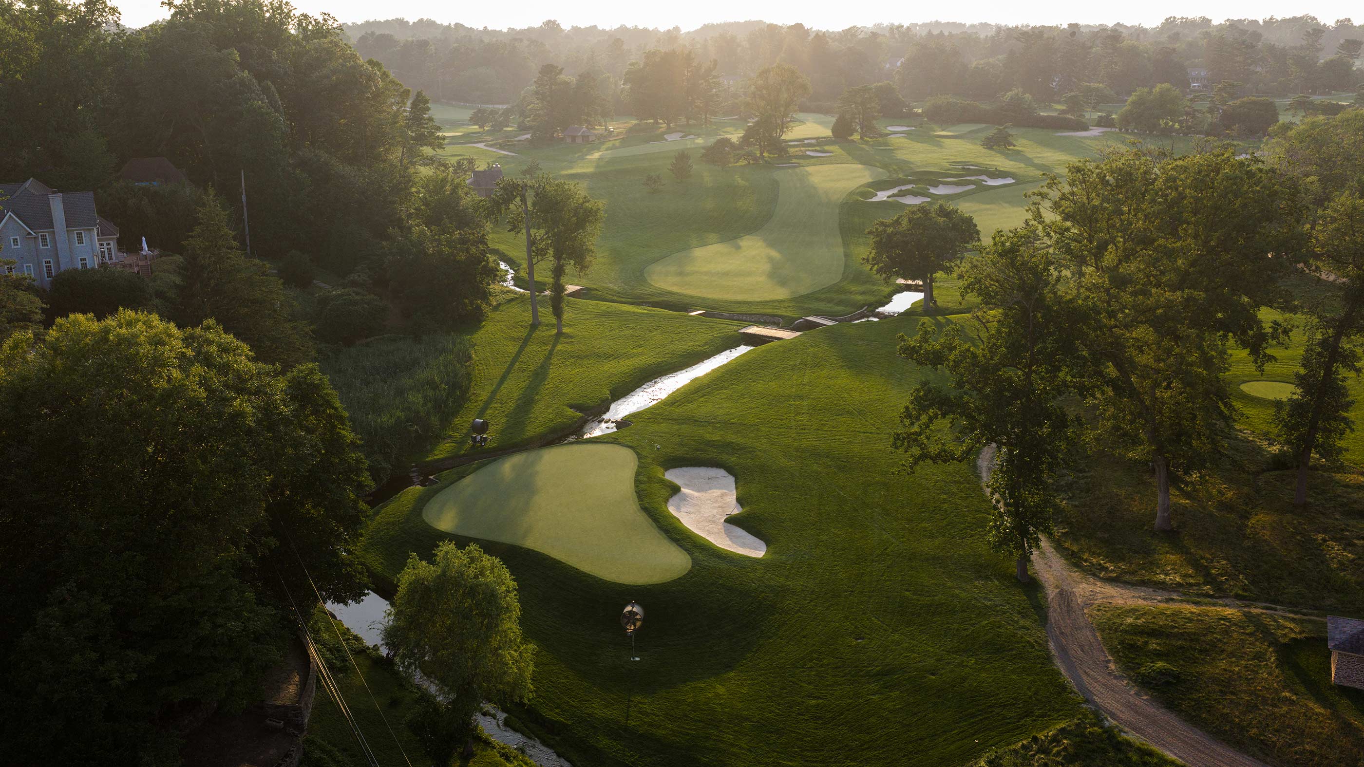 Behind the 11th green at Merion East (Fried Egg Golf)