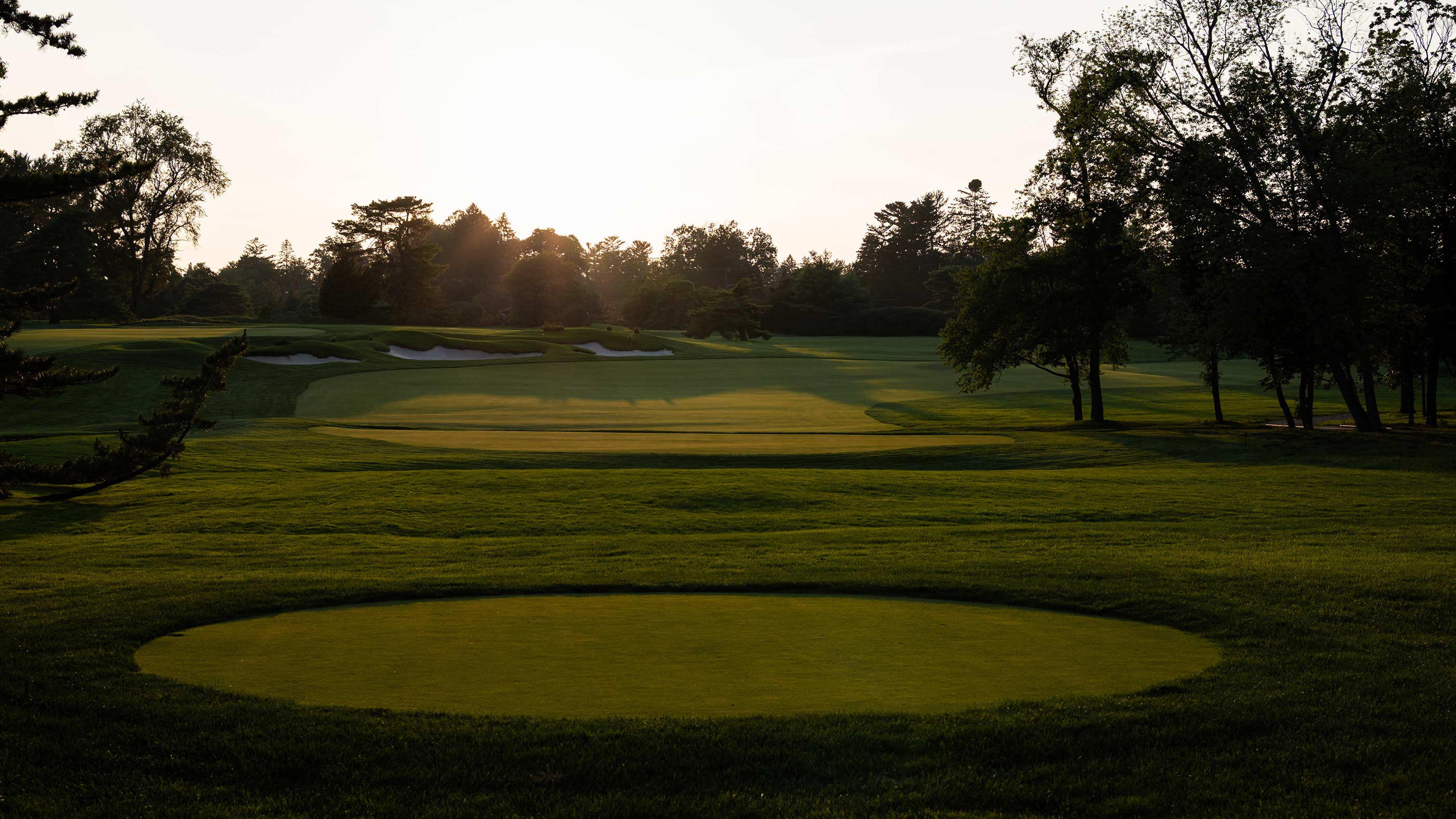 The 12th tee shot at Merion East (Fried Egg Golf)