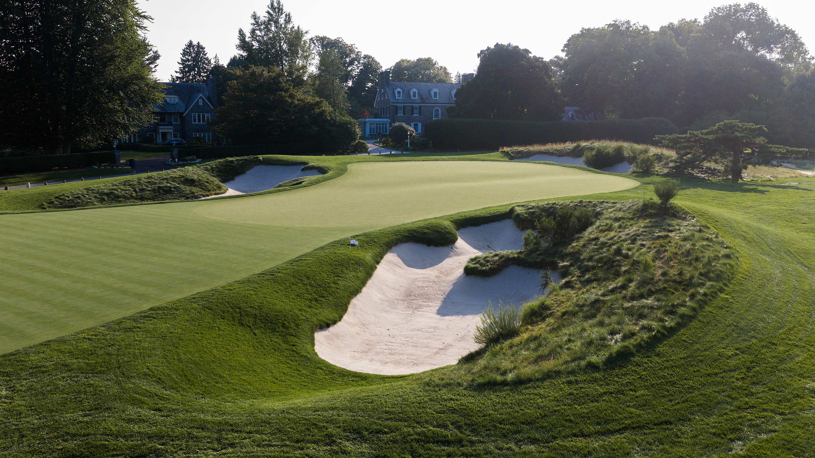 Front right of the 14th green at Merion East (Fried Egg Golf)