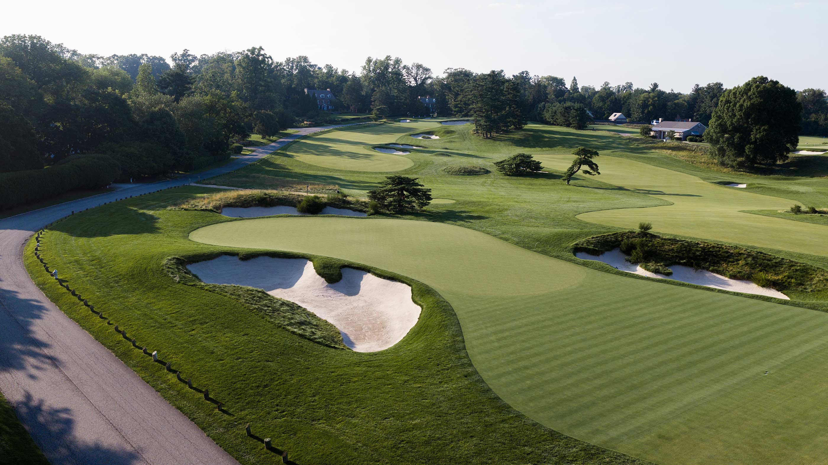 Front left of the 14th green at Merion East (Fried Egg Golf)