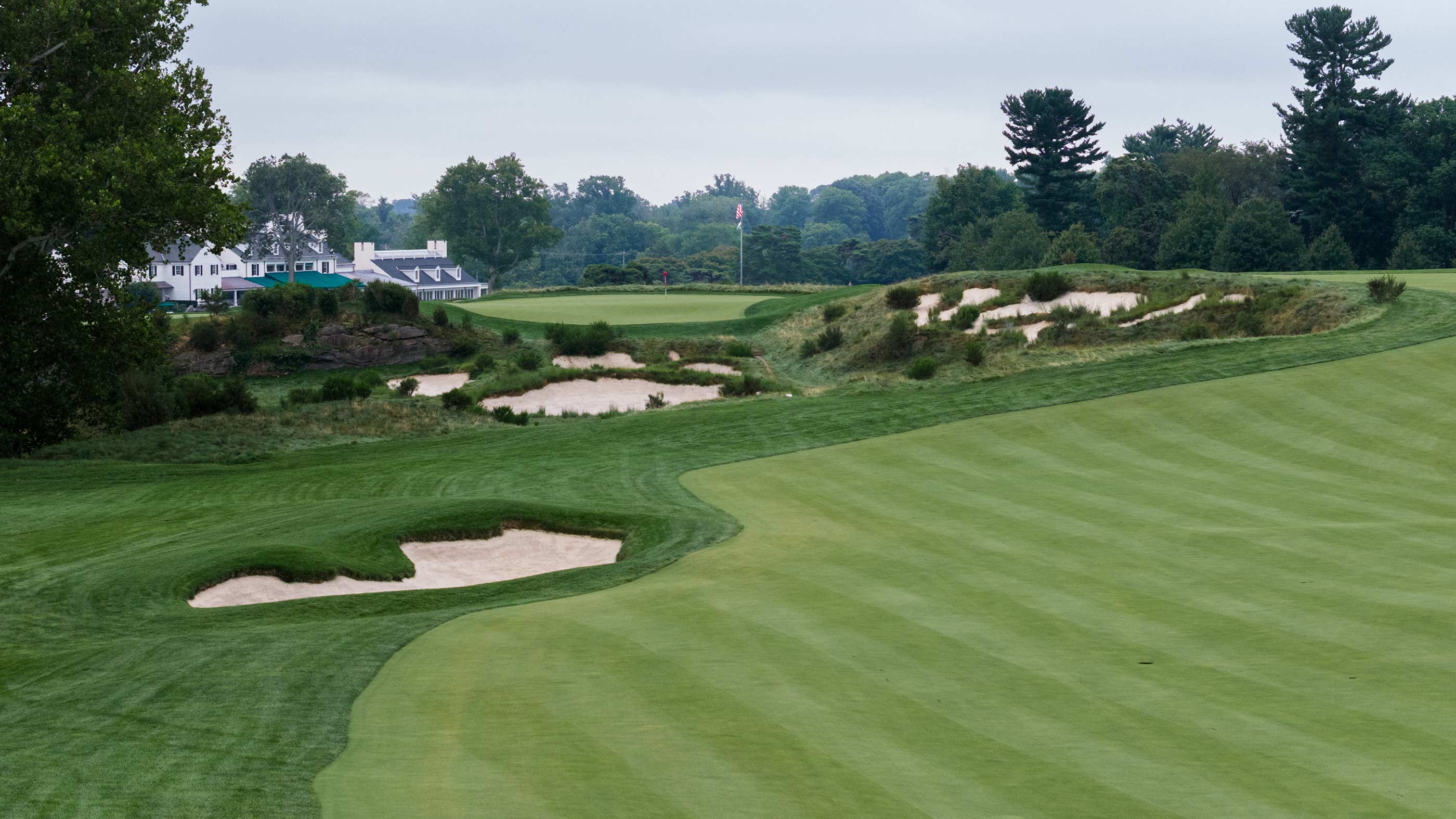 The 16th fairway at Merion East (Fried Egg Golf)