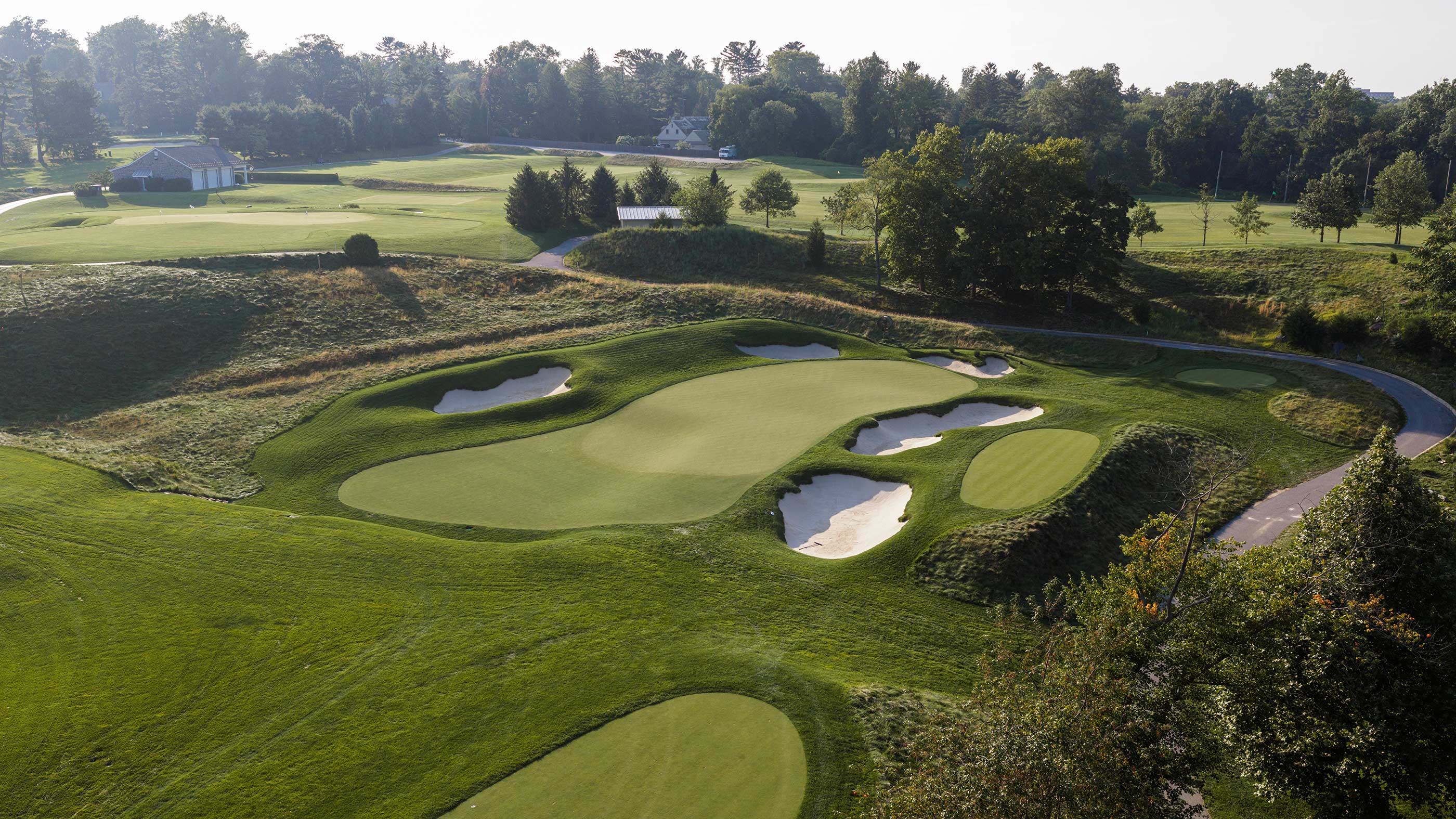 The 17th green at Merion East (Fried Egg Golf)