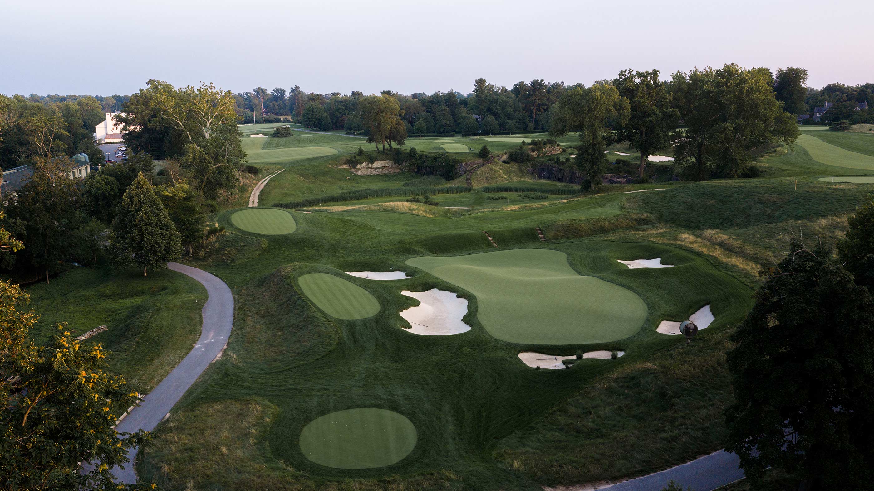 Behind the 17th green at Merion East (Fried Egg Golf)