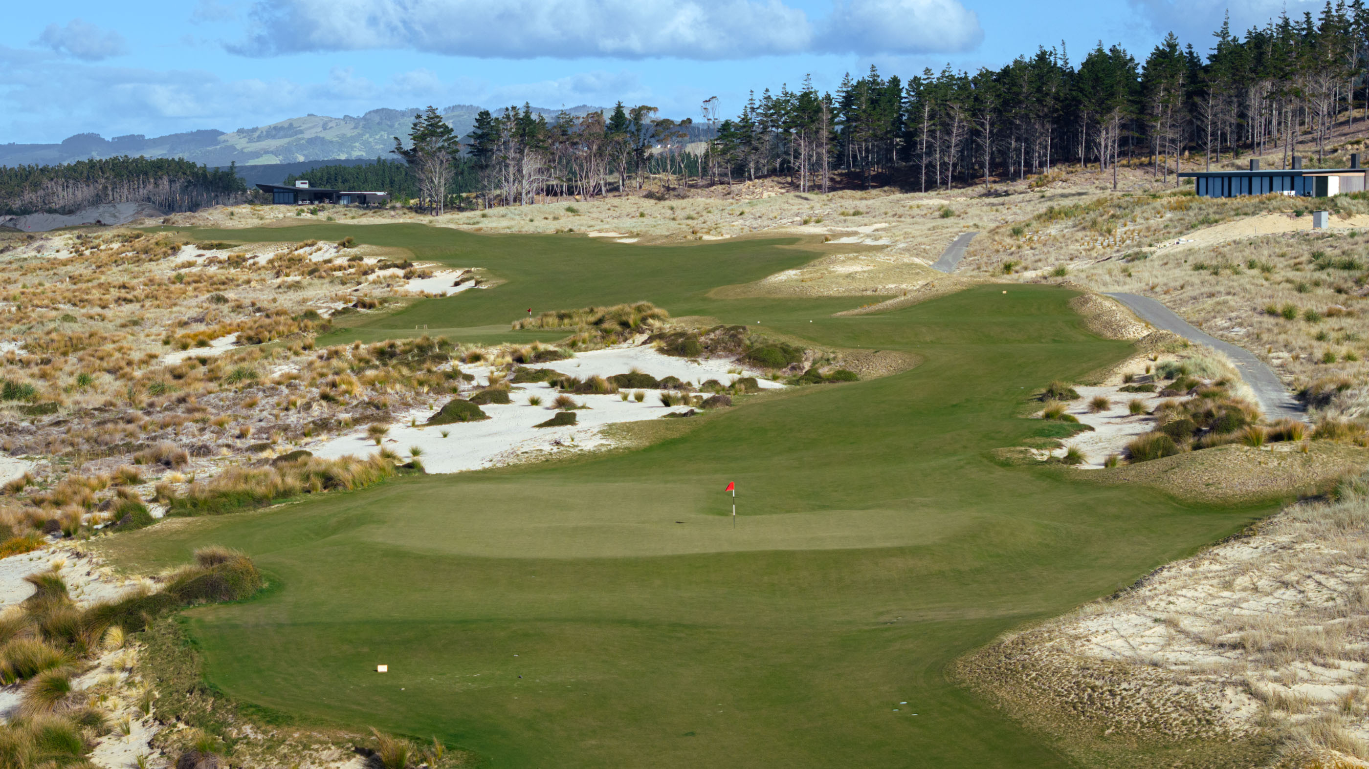 Behind the eighth green at Te Arai South (Fried Egg Golf)