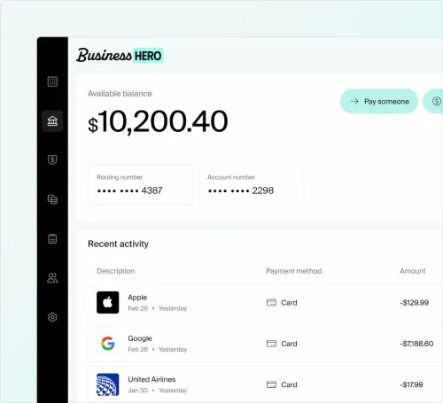 A preview of the business dashboard inside Unit's portal.