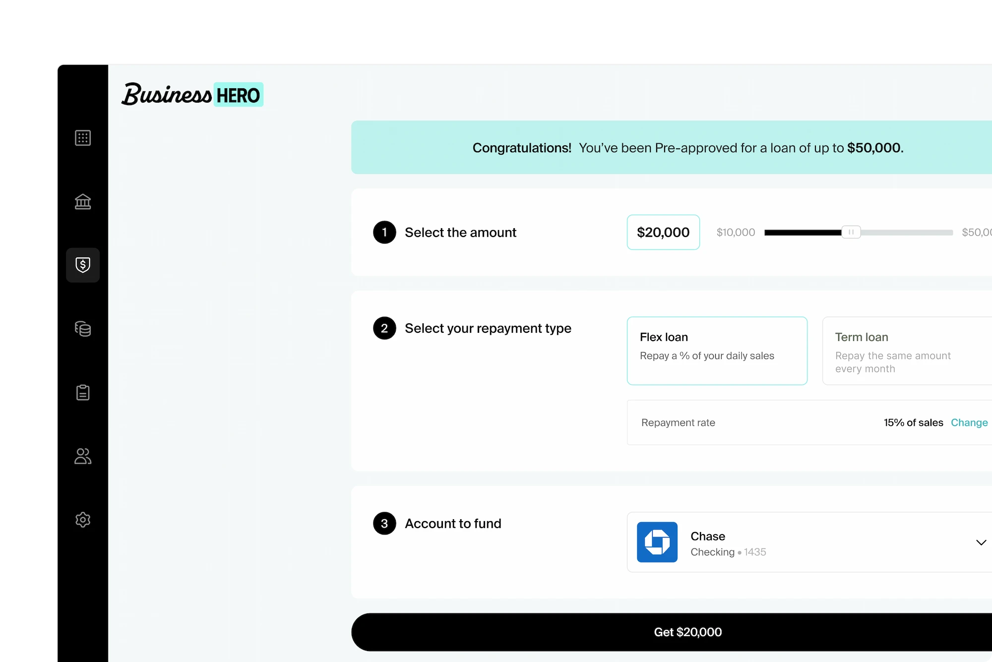 A preview of the capital dashboard within the Unit portal