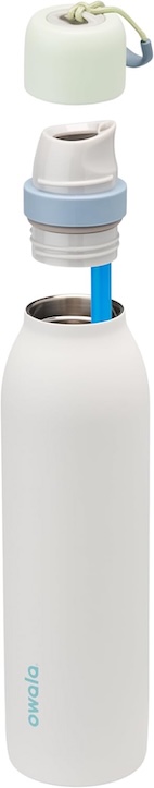Whote and Green Owala FreeSip Twist Bottle