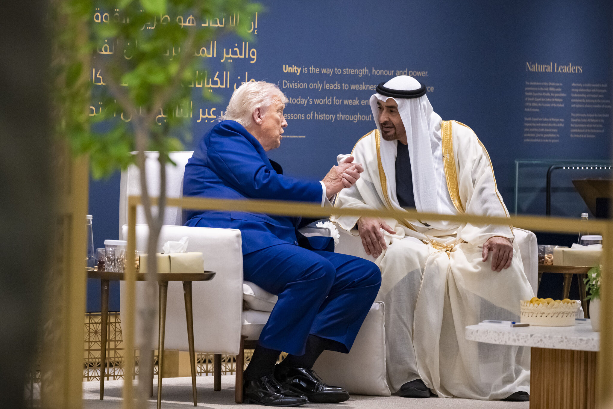 HH Sheikh Mohamed bin Zayed Al Nahyan and US President Donald Trump in Abu Dhabi